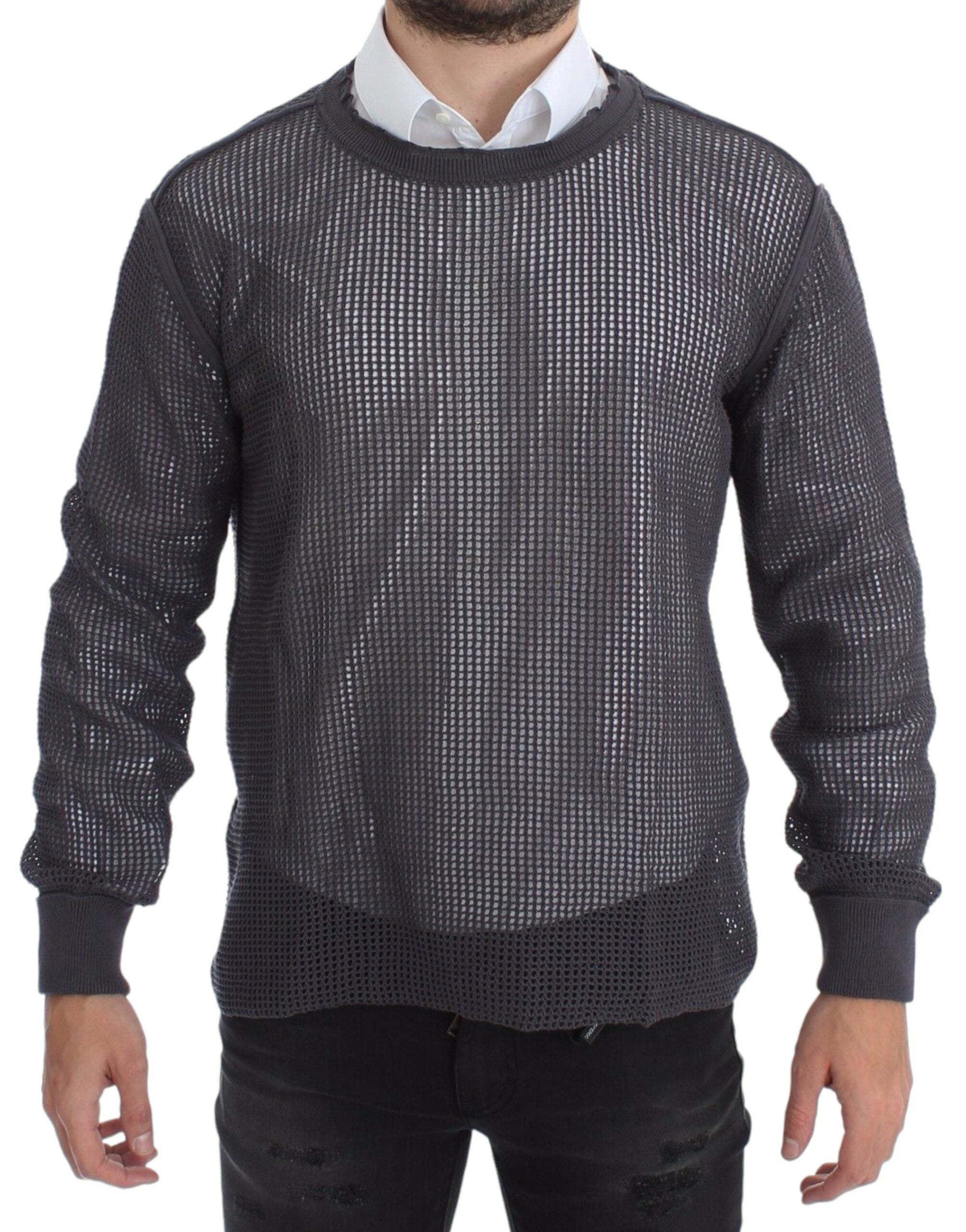 Dolce & Gabbana Lila Runway Netz Pullover Nättröja