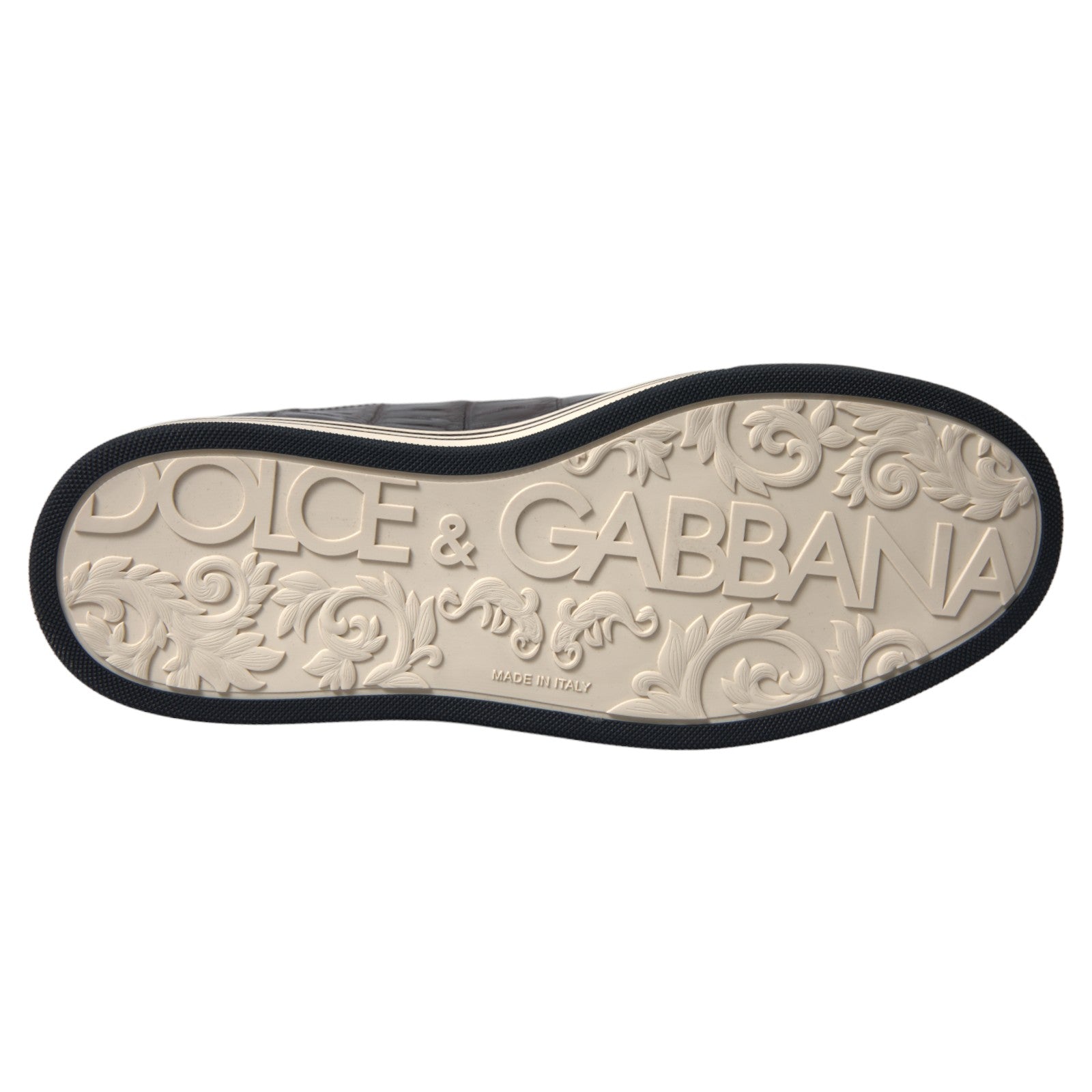 Dolce & Gabbana Bruna Krokodil Exotiska Läder Herr Casual Sneakers Skor