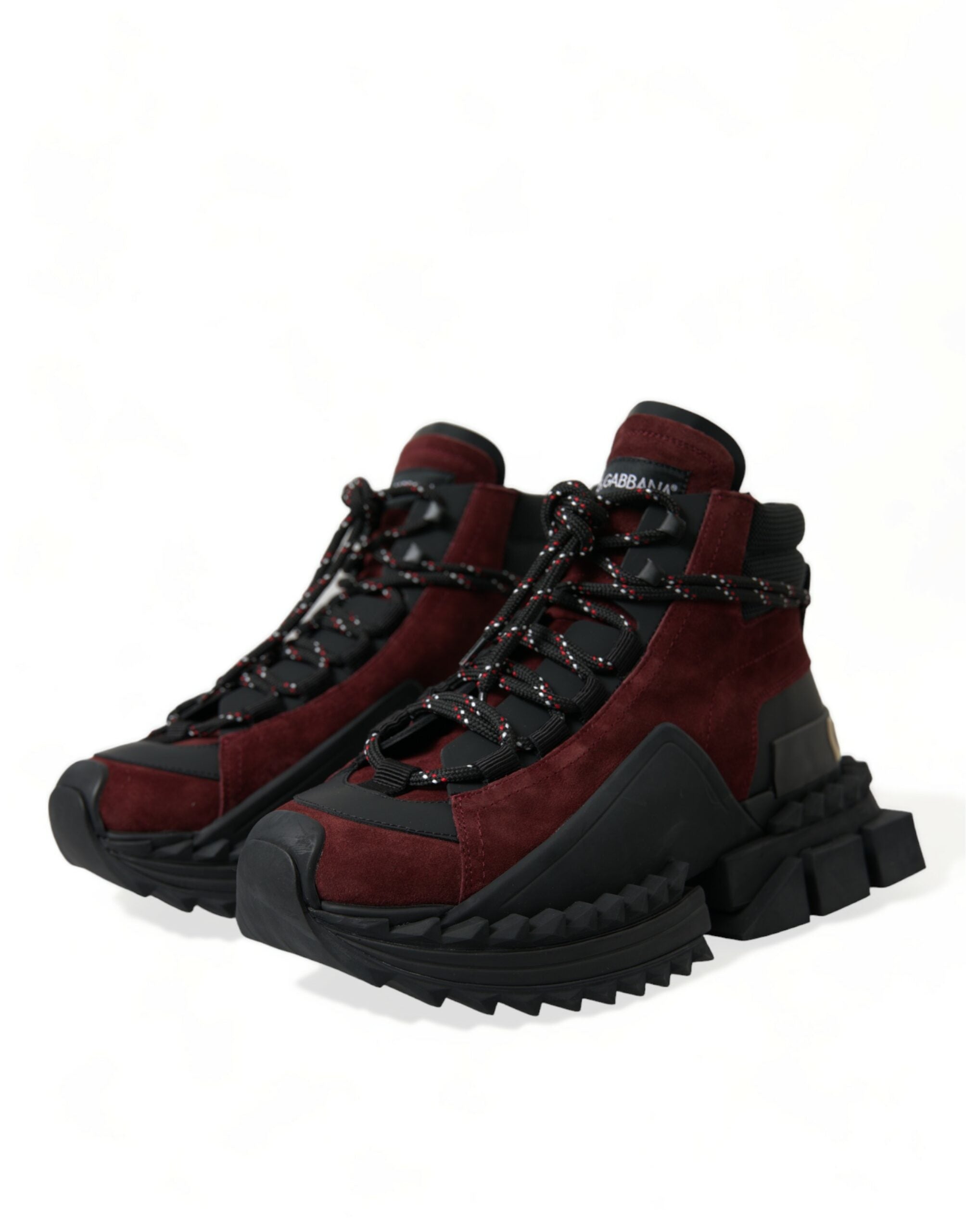 Dolce & Gabbana Burgundy Super King High Top Herr Sneakers Skor