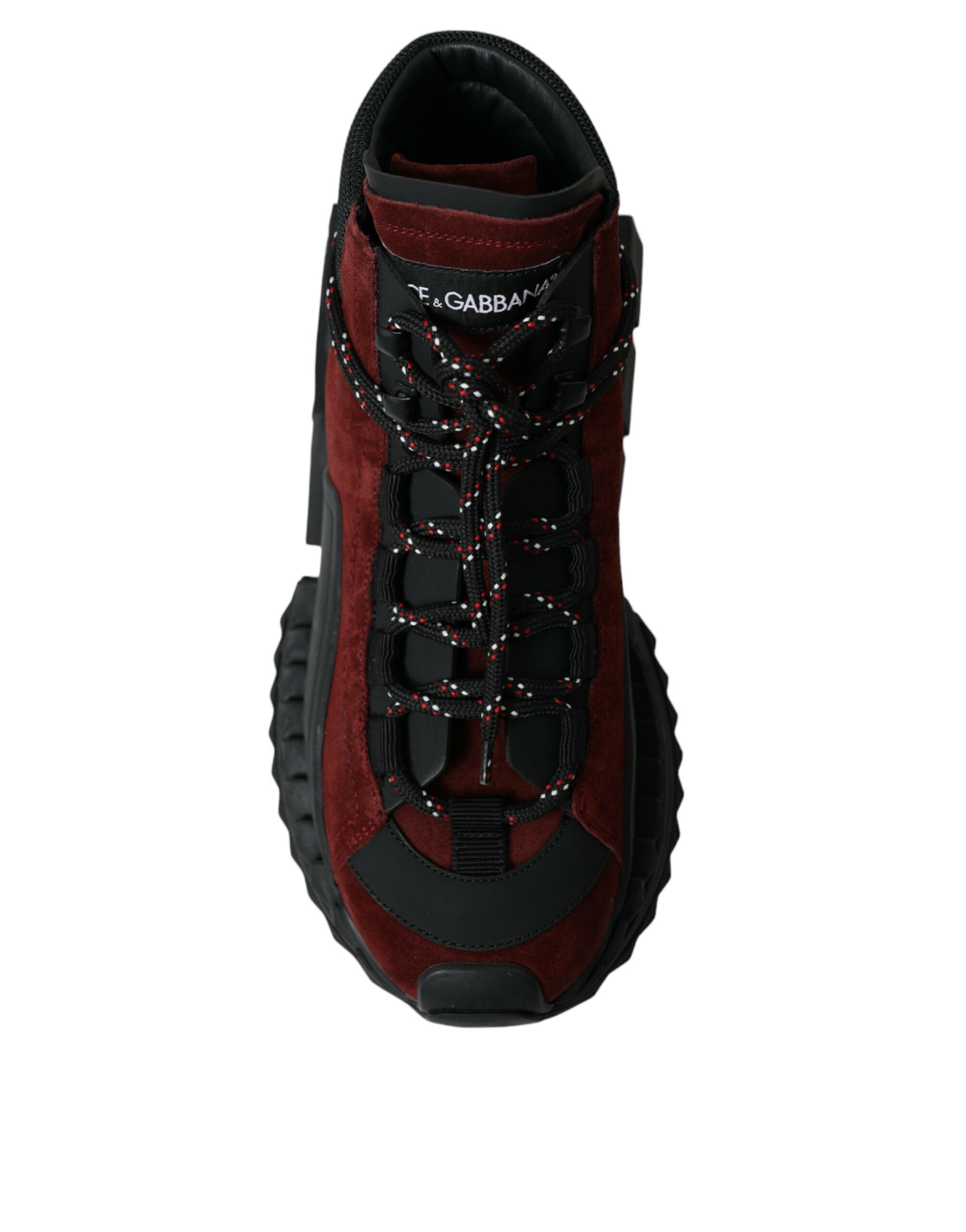 Dolce & Gabbana Burgundy Super King High Top Herr Sneakers Skor