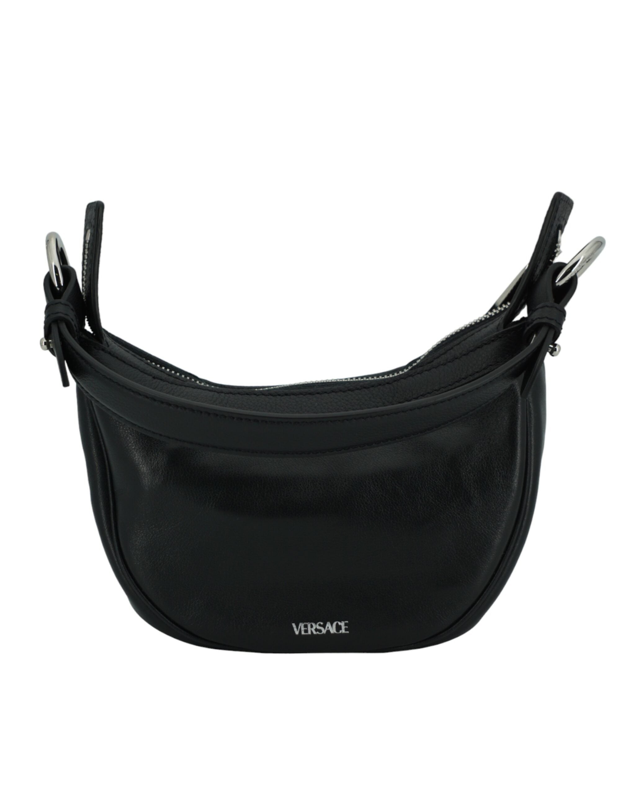 Versace Elegant Svart Mini Hobo Axelväska