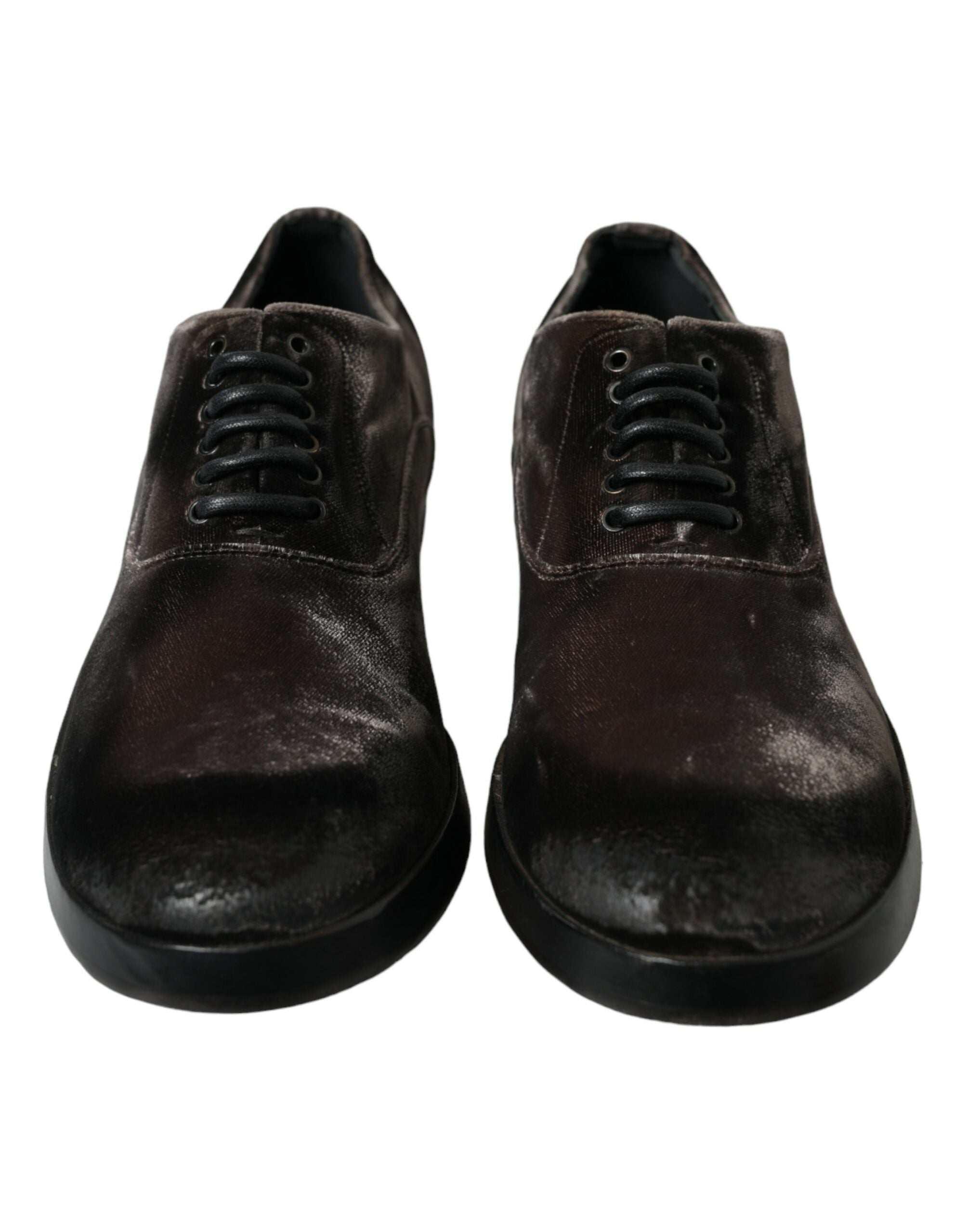 Dolce & Gabbana Bruna Sammet Herrskor Med Snörning Oxford