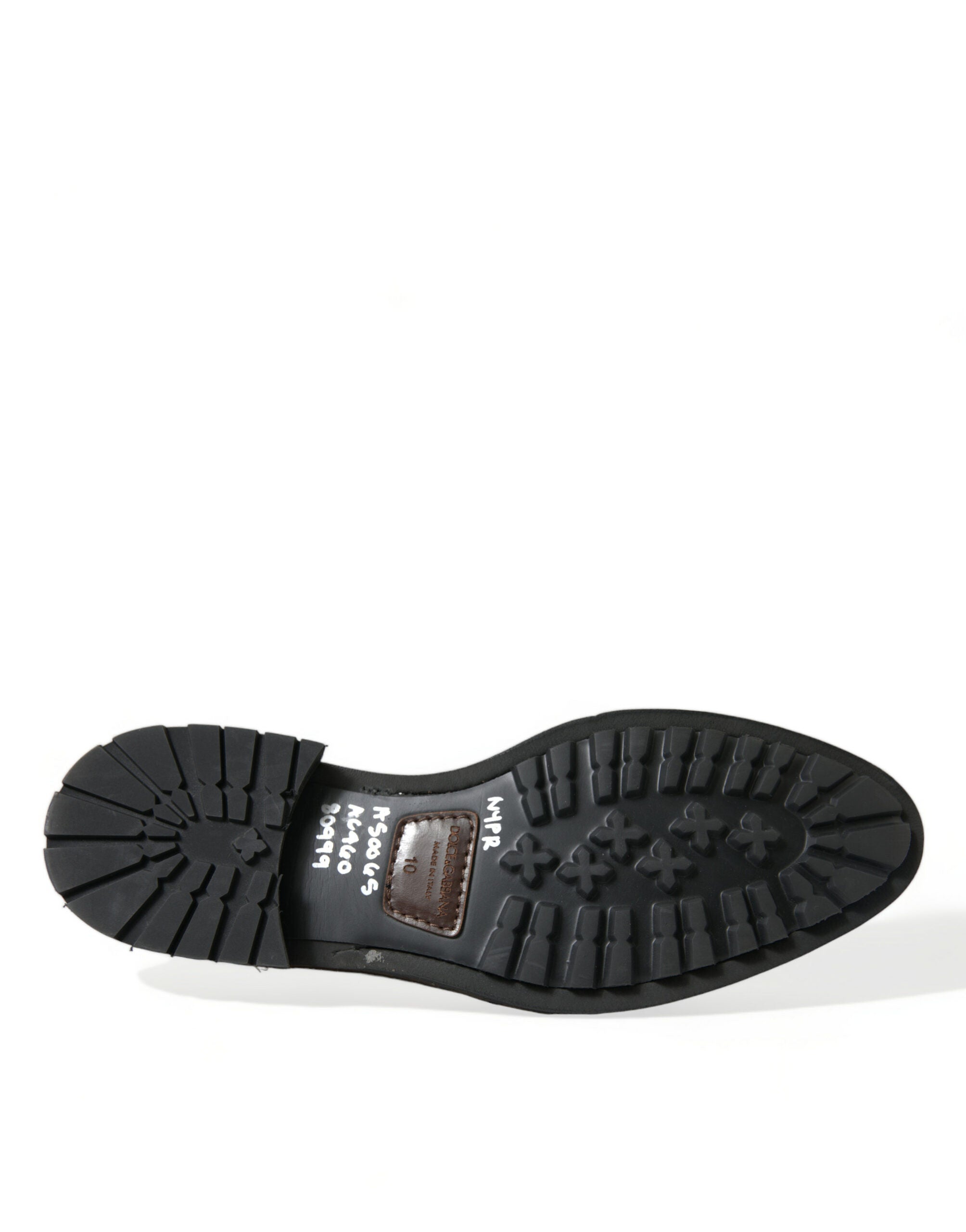 Dolce & Gabbana svarta loafers i läder med nitar, finskor