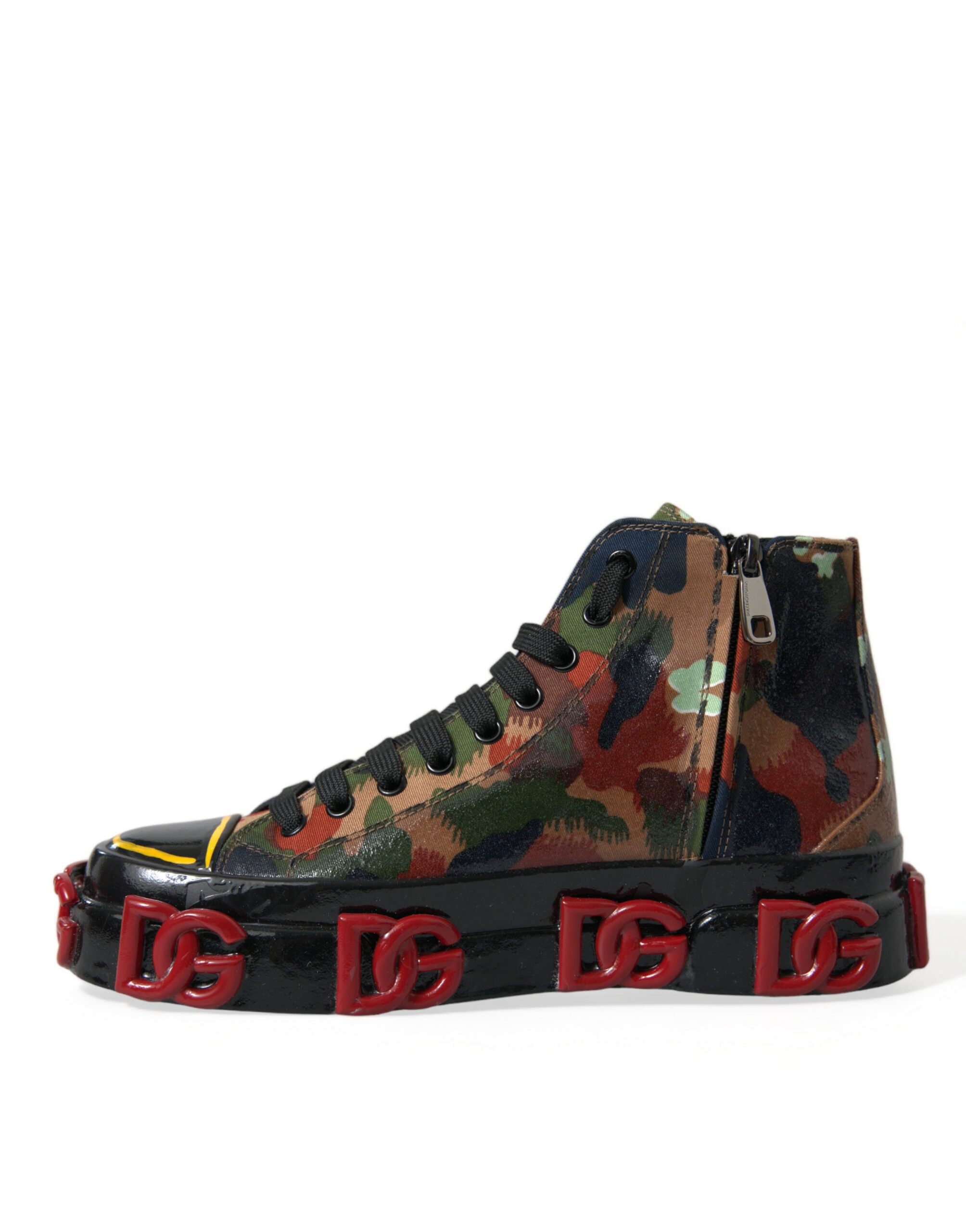 Dolce & Gabbana Flerfärgade Kamouflage Höga Sneakers Skor