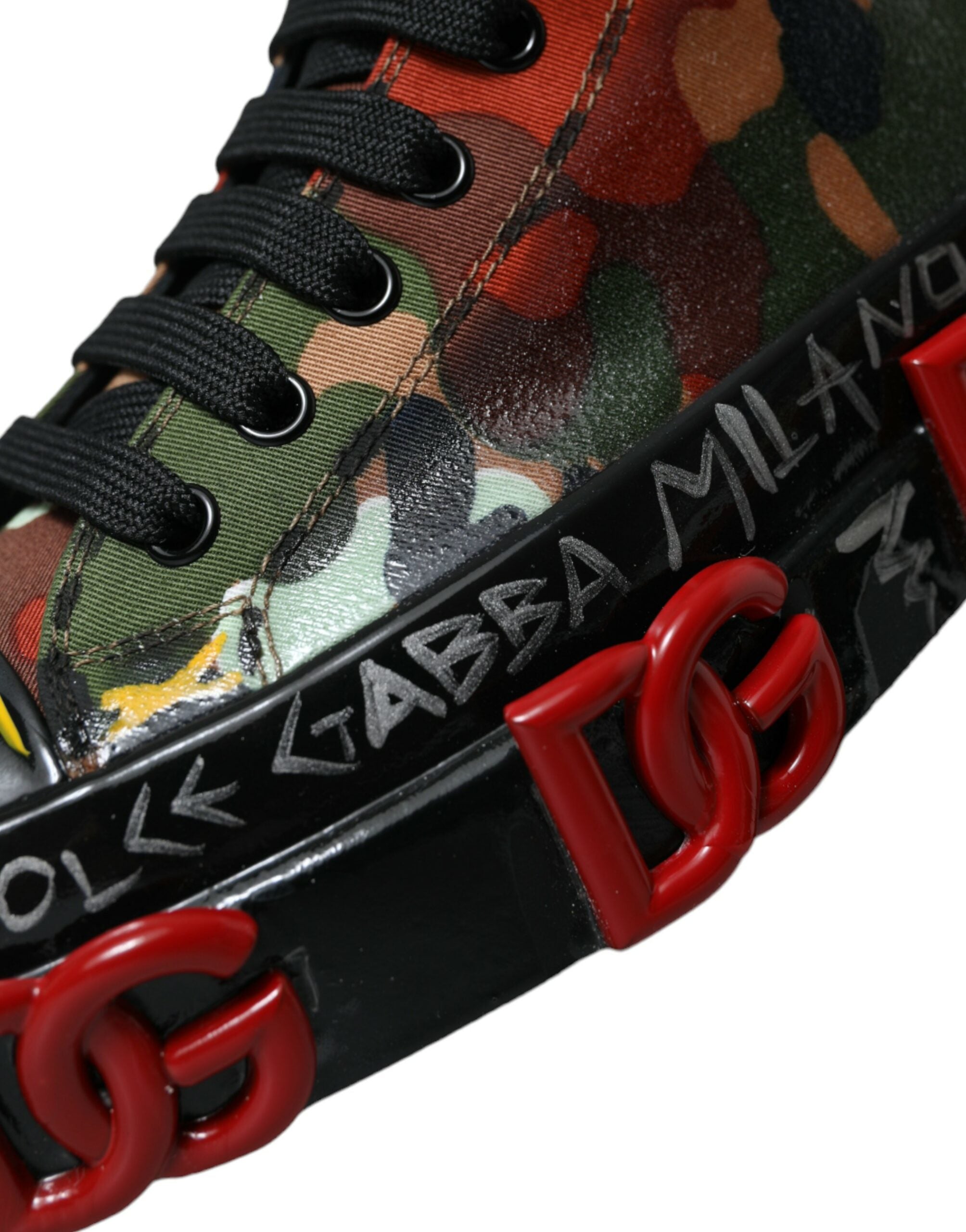 Dolce & Gabbana Flerfärgade Kamouflage Höga Sneakers Skor