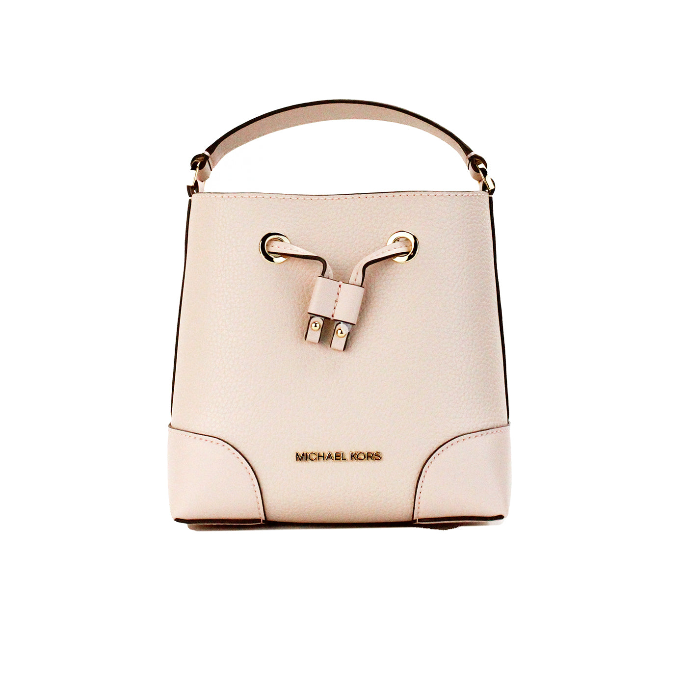 Michael Kors Mercer Liten Puderblush Pebble Läder Bucket Axelremsväska Handväska