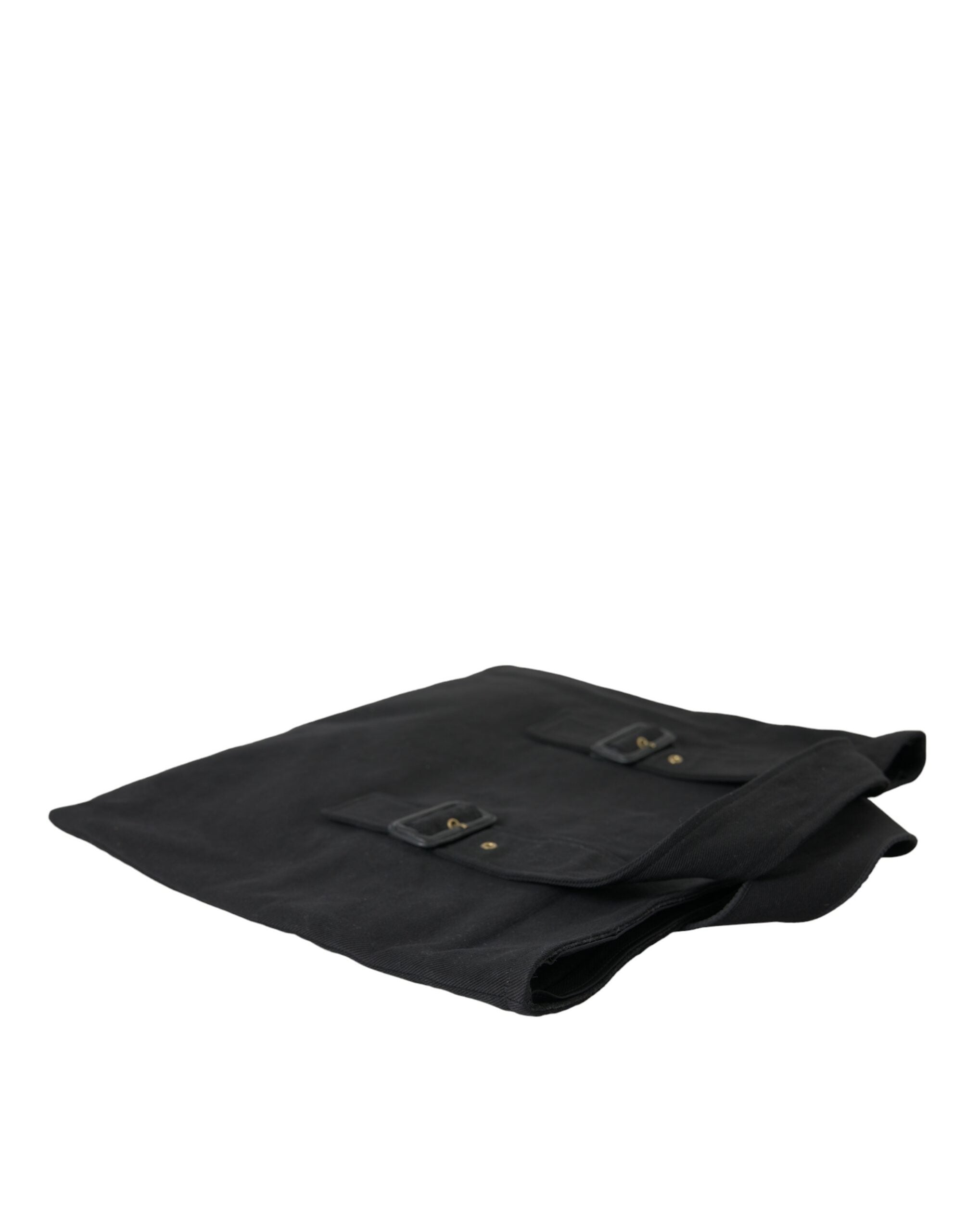 Miu Miu svart canvas denim logotyp axelväska