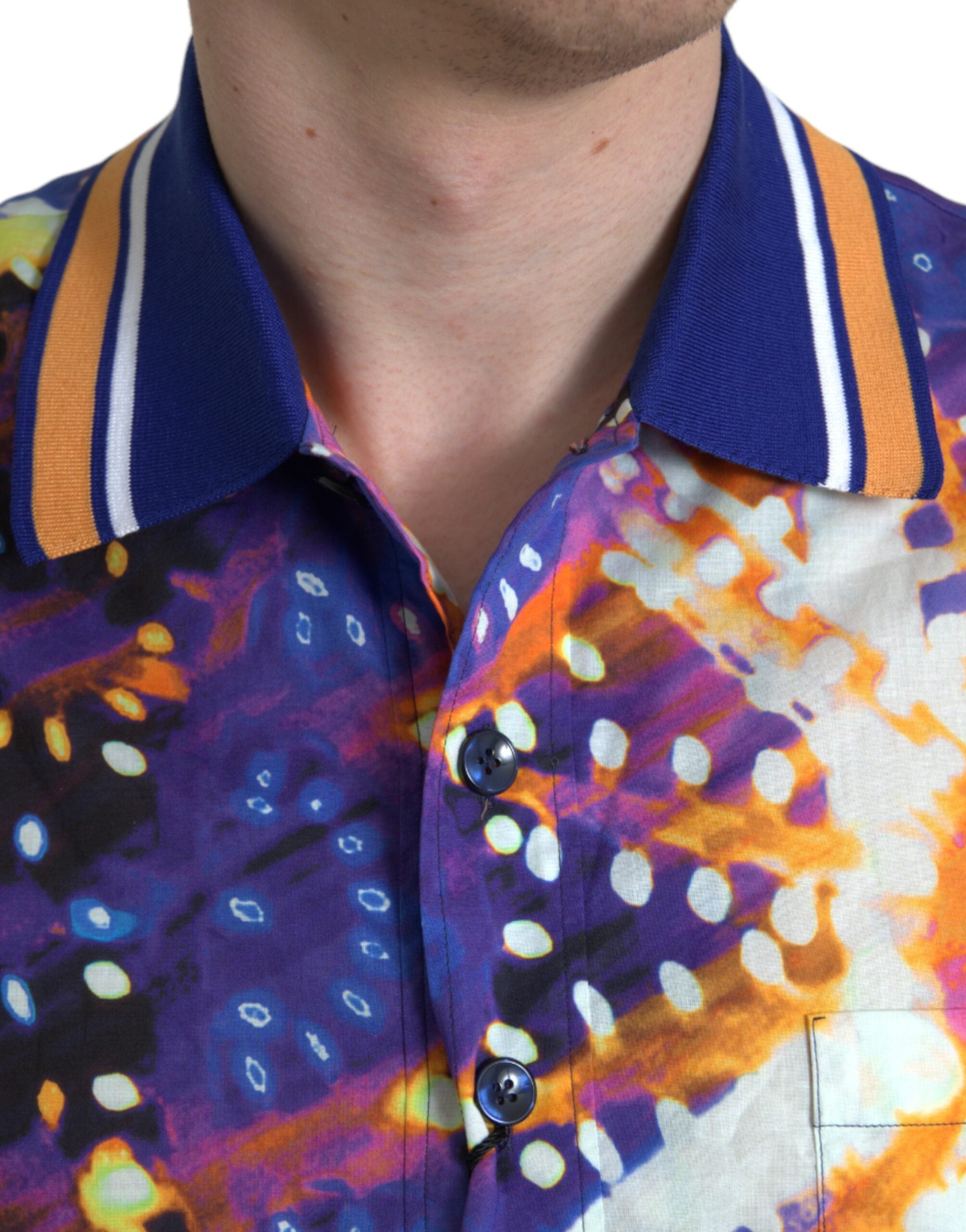 Dolce & Gabbana Multicolor Luminarie Print bomull Casual Shirt