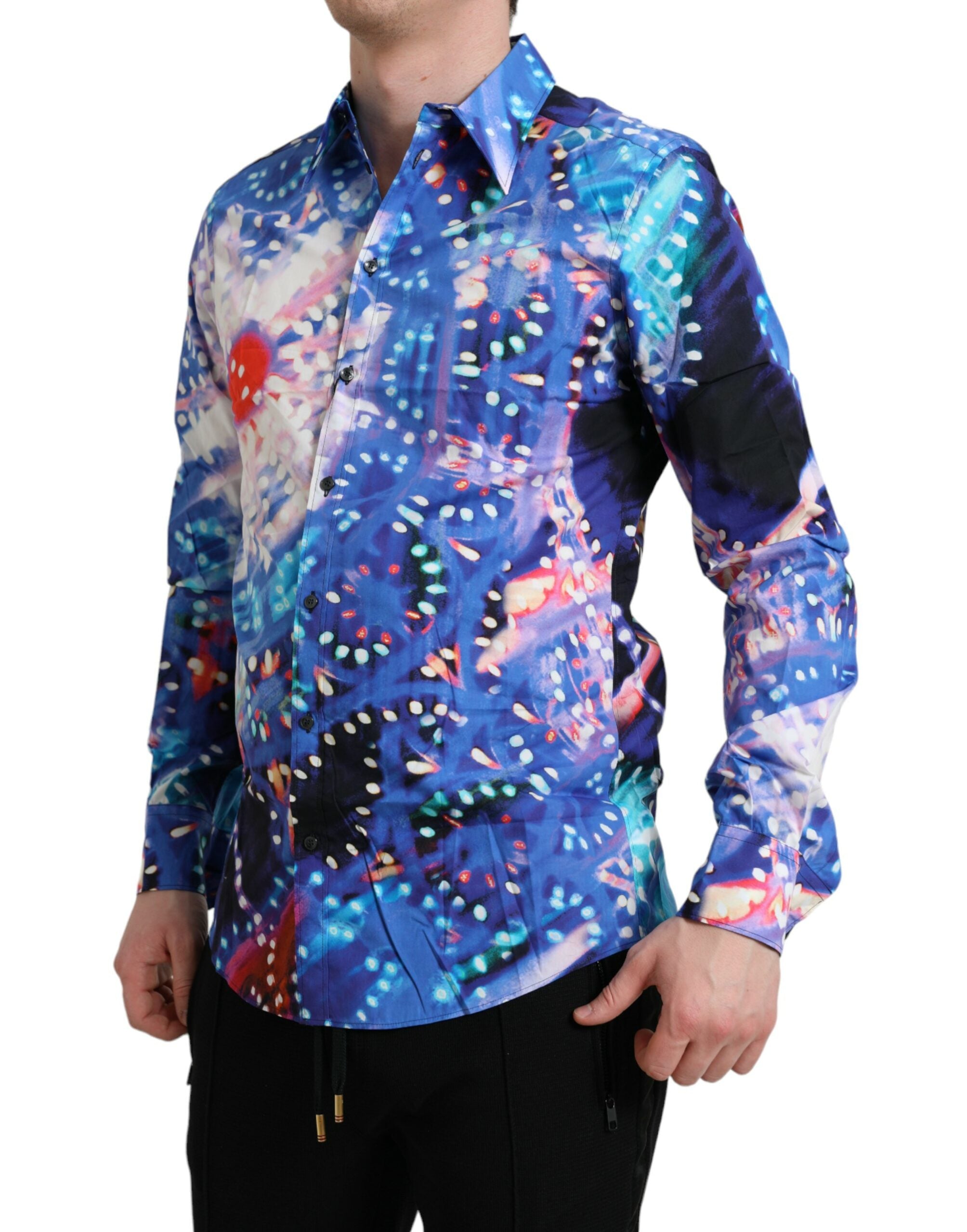 Dolce & Gabbana Multicolor Luminarie Slim MARTINI-skjorta