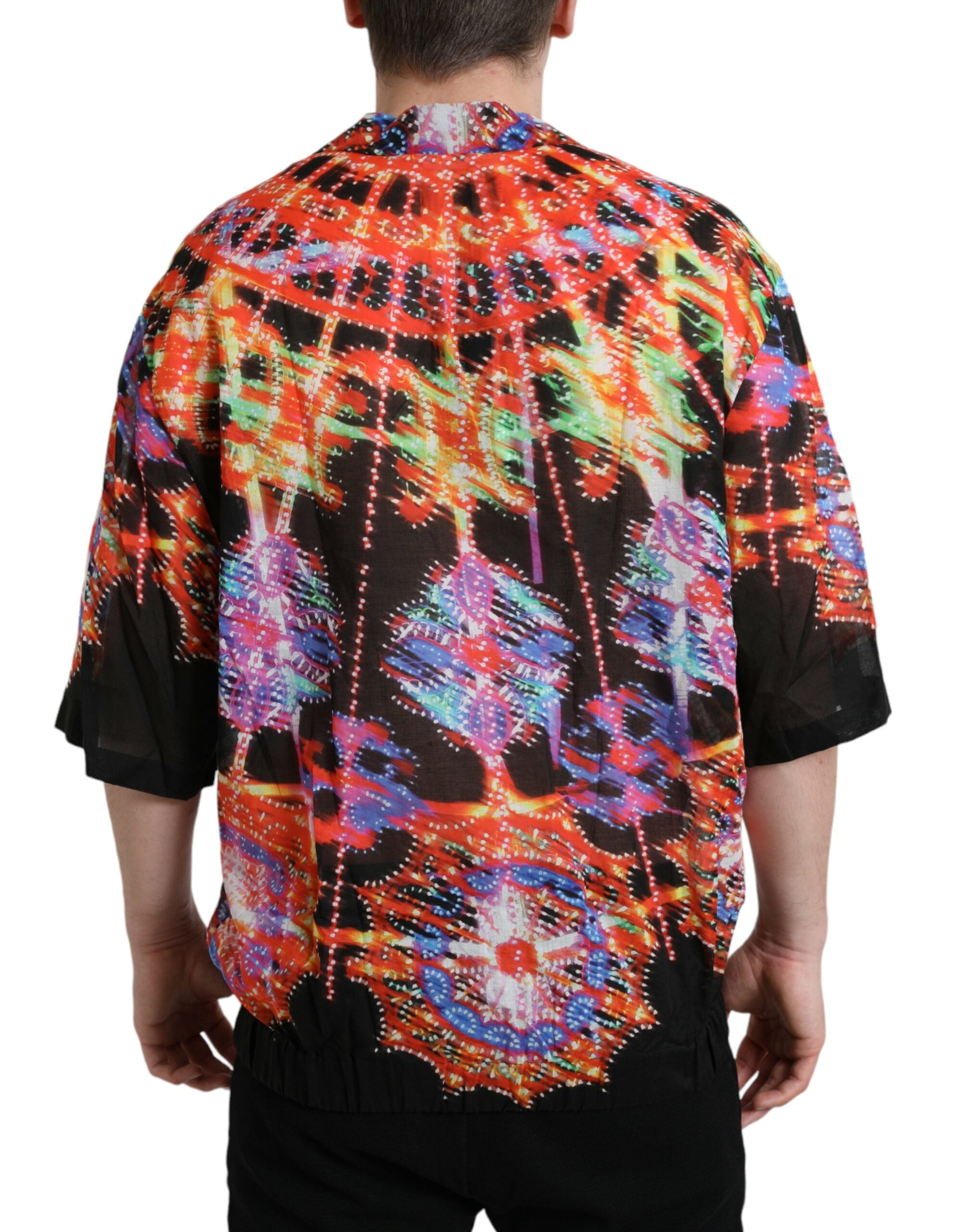 Dolce & Gabbana Multicolor Luminarie Print bomull T-shirt
