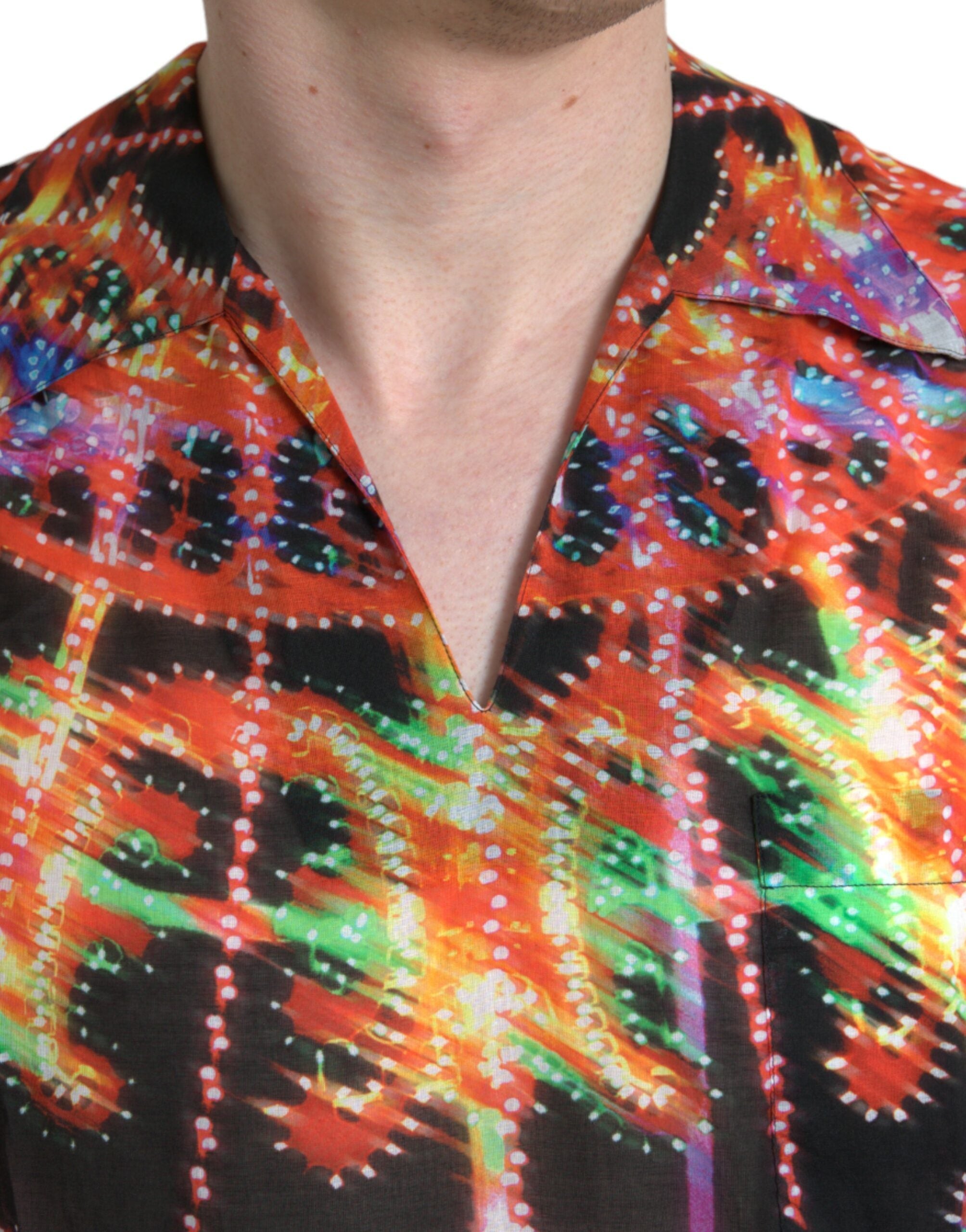 Dolce & Gabbana Multicolor Luminarie Print bomull T-shirt
