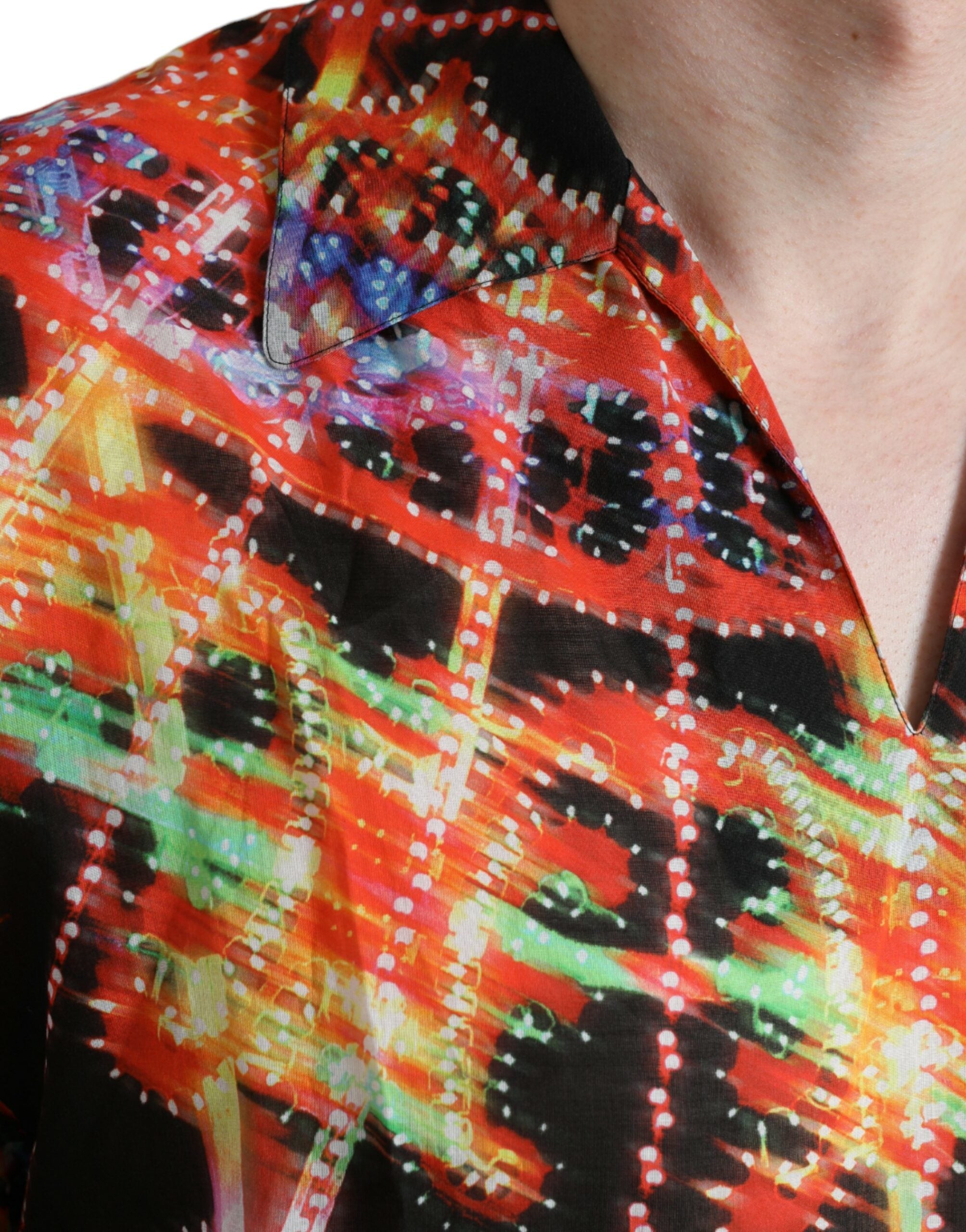 Dolce & Gabbana Multicolor Luminarie Print bomull T-shirt