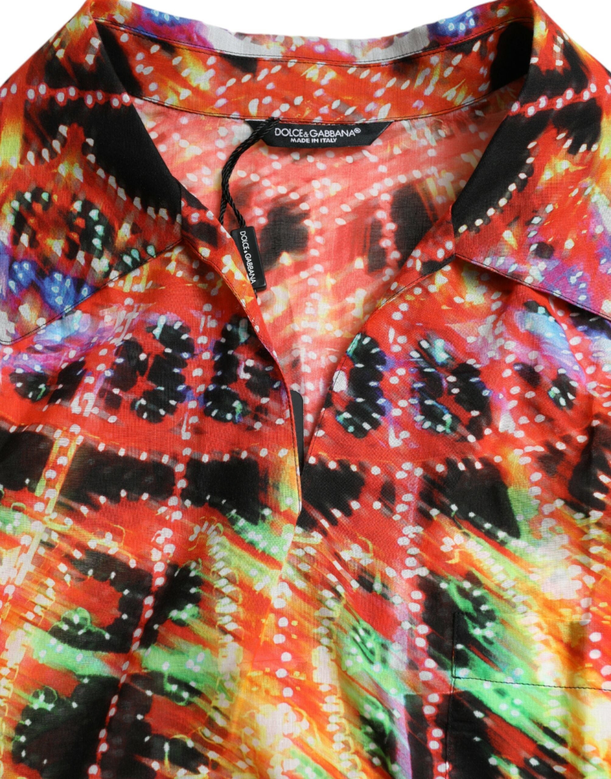Dolce & Gabbana Multicolor Luminarie Print bomull T-shirt