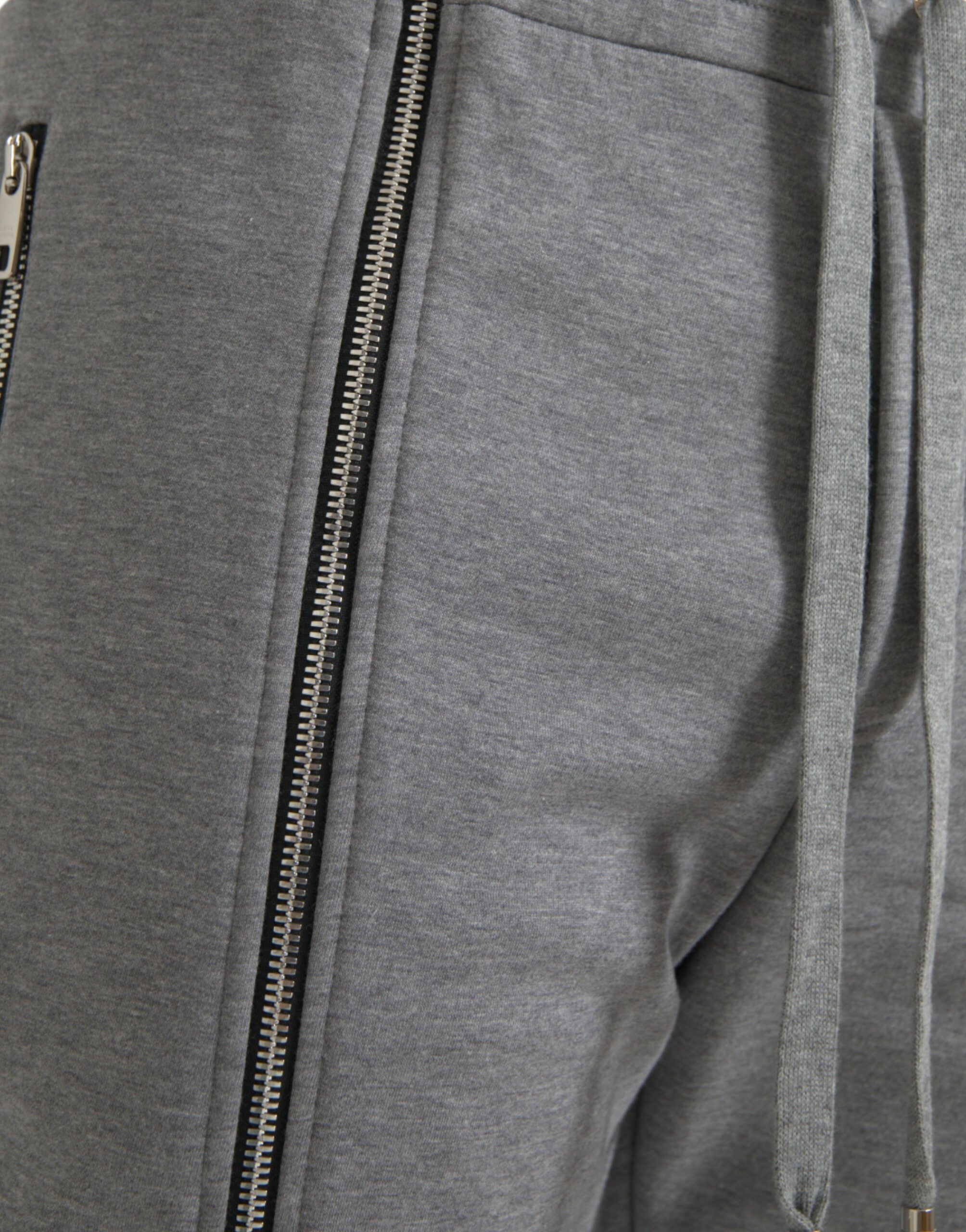 Dolce & Gabbana Grå Bomull Jogger Skinny Träningsbyxor