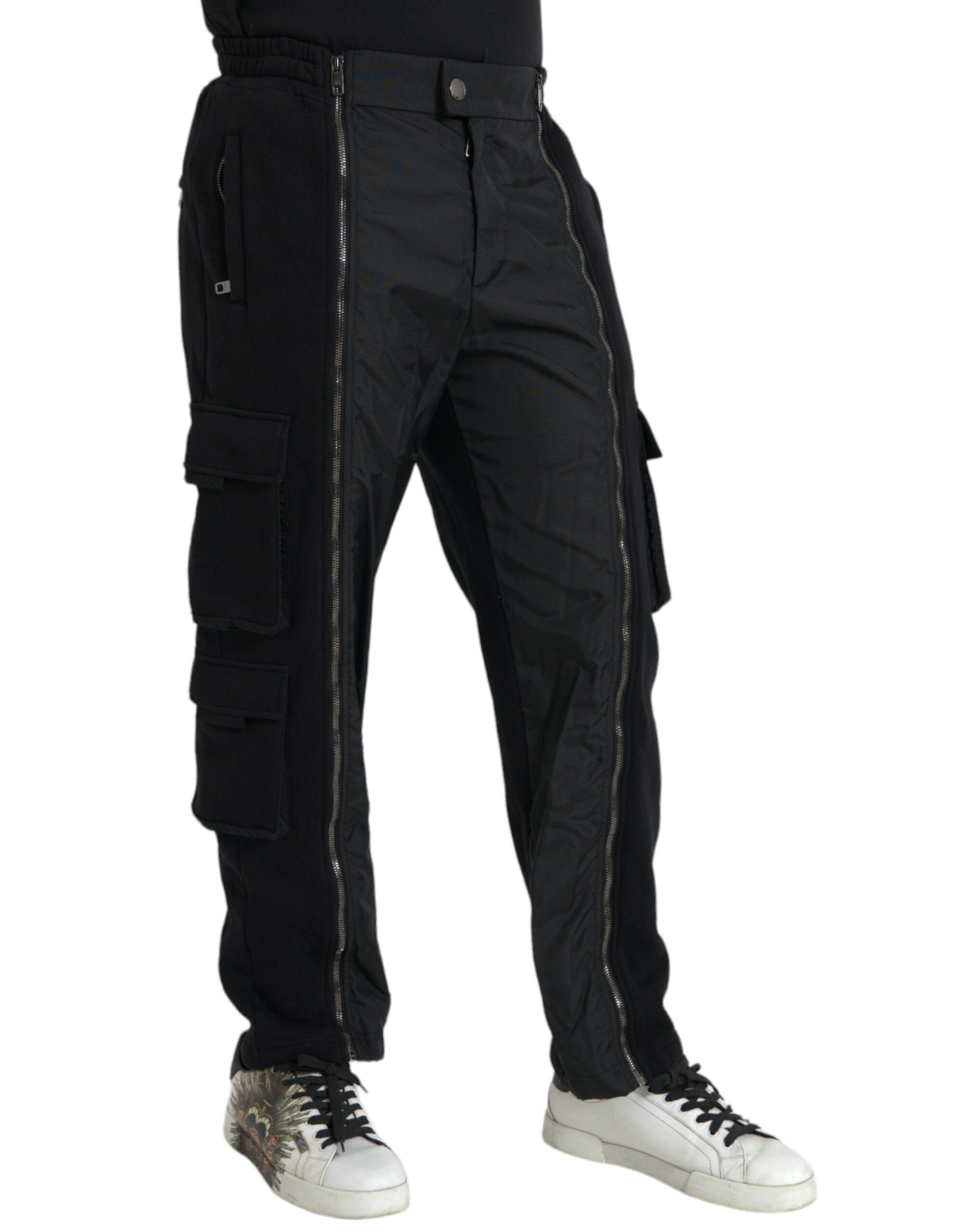 Dolce & Gabbana svarta skinny byxor i bomullsblandning