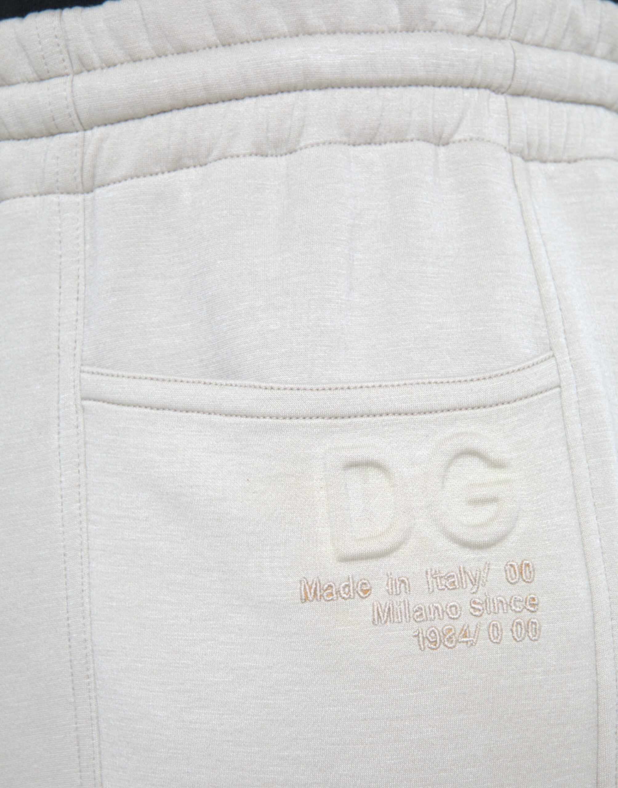 Dolce & Gabbana Off White Viskos Cargo Jogger Träningsbyxor Byxor