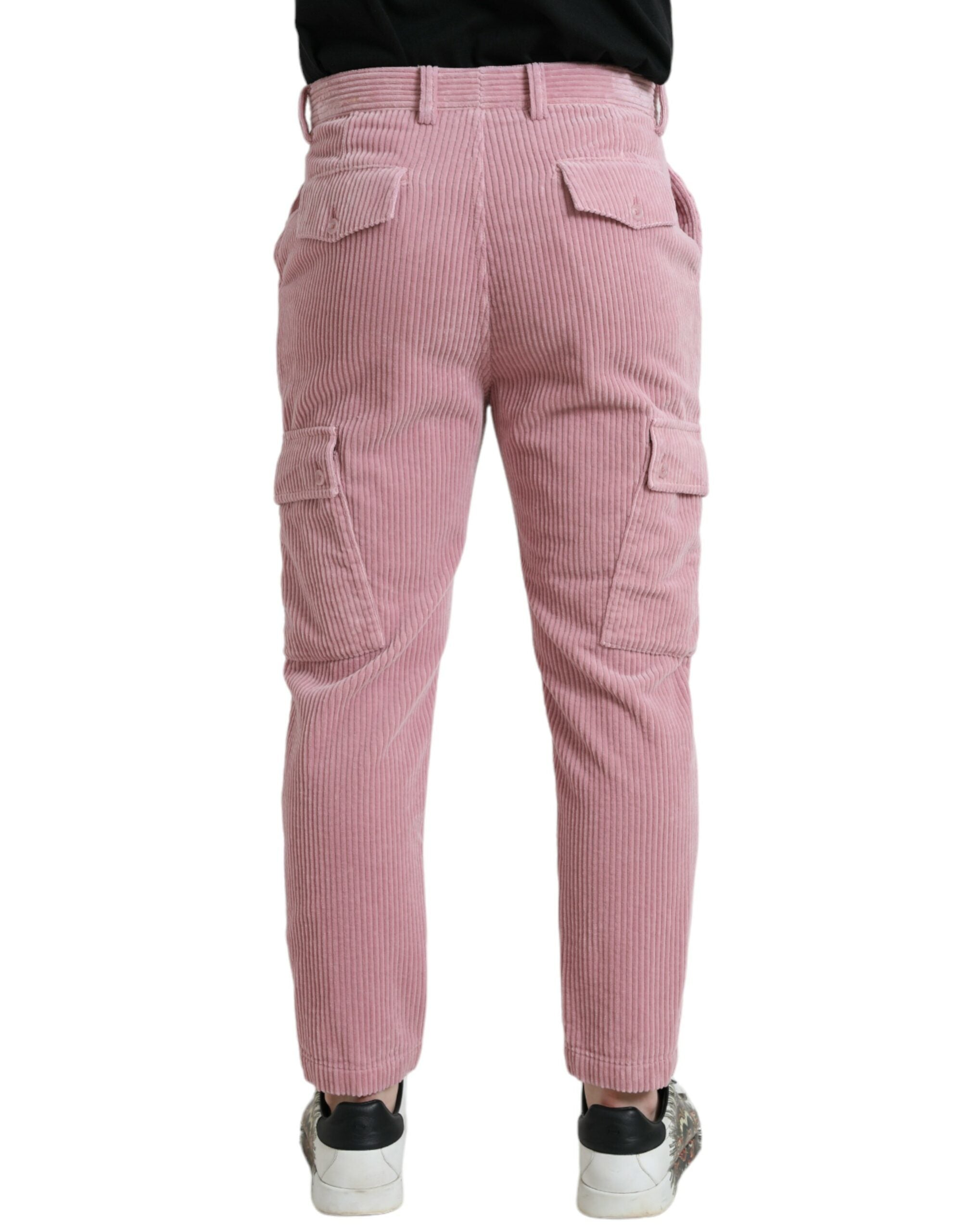 Dolce & Gabbana Rosa skinny cargojeans i manchester i bomull och stretch
