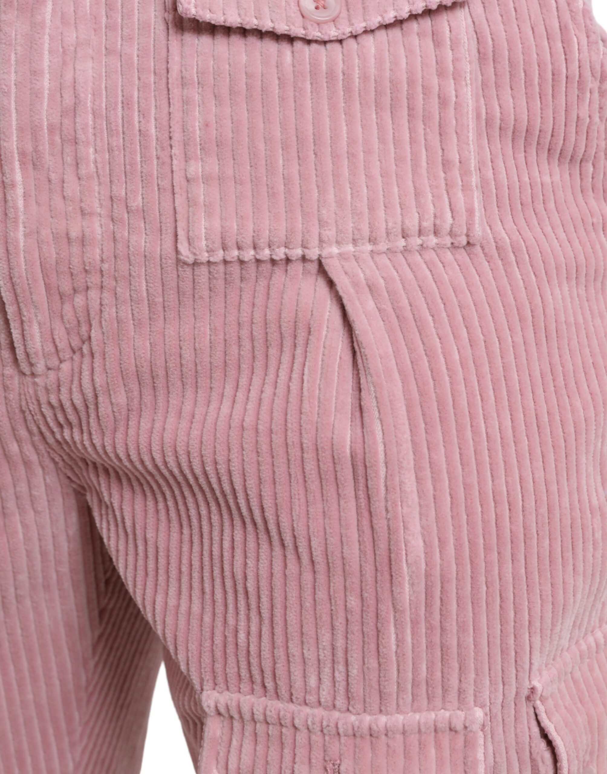 Dolce & Gabbana Rosa skinny cargojeans i manchester i bomull och stretch