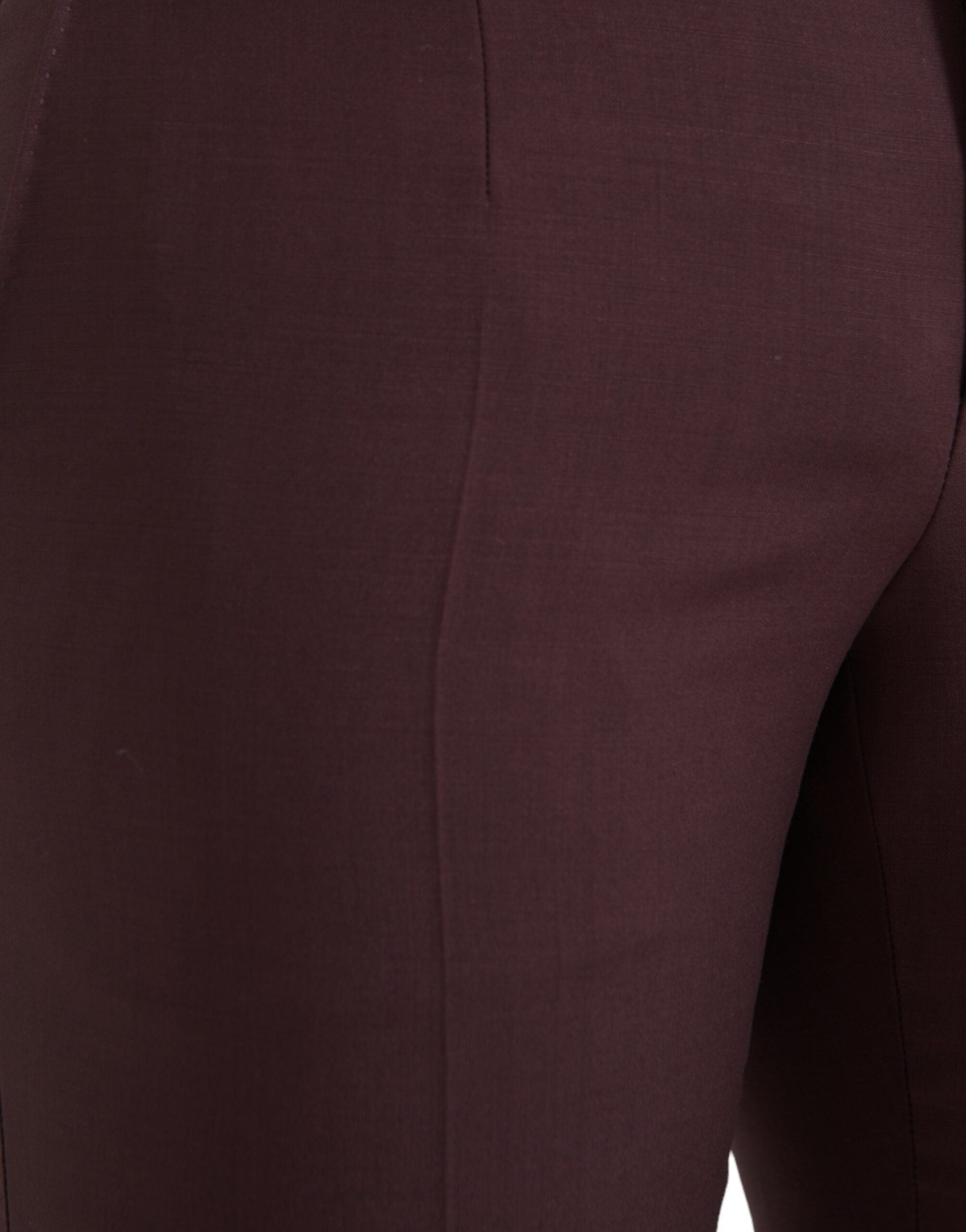 Dolce & Gabbana Maroon Wool Herr Slim Fit Dressbyxor