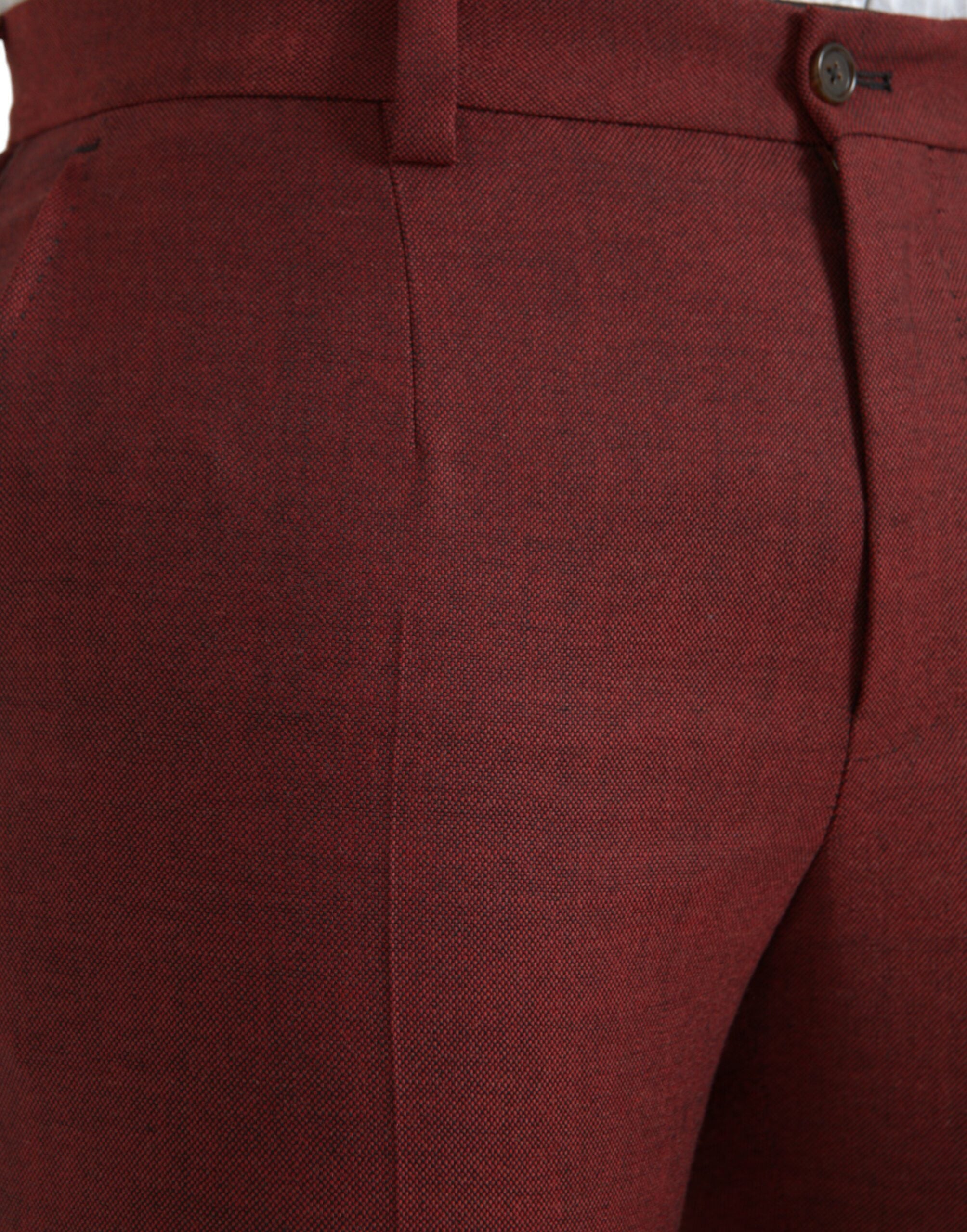 Dolce & Gabbana Rödbruna Ull Herr Skinny Dress Pants