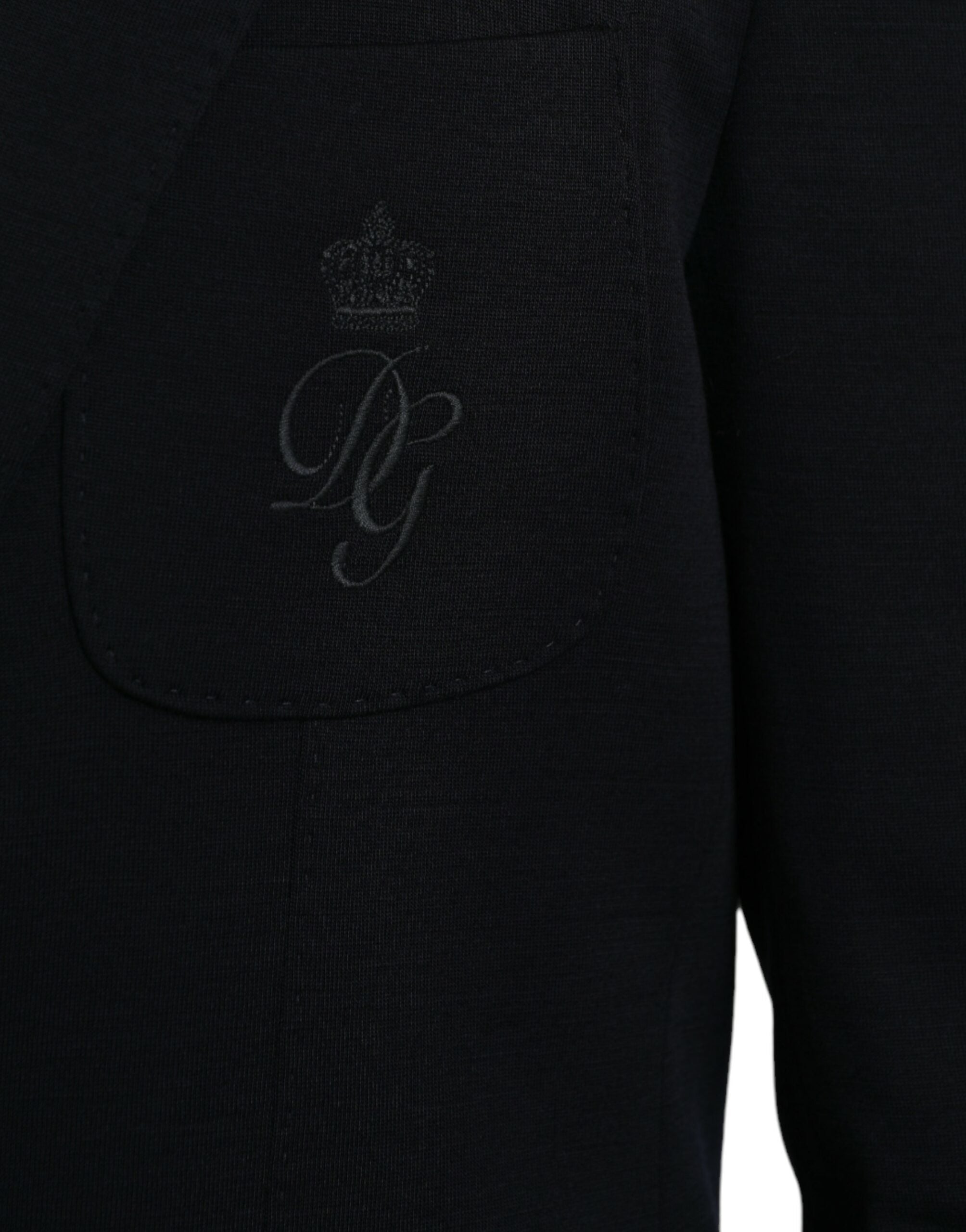 Dolce & Gabbana Svart Ull Enkelknäppt Kavaj