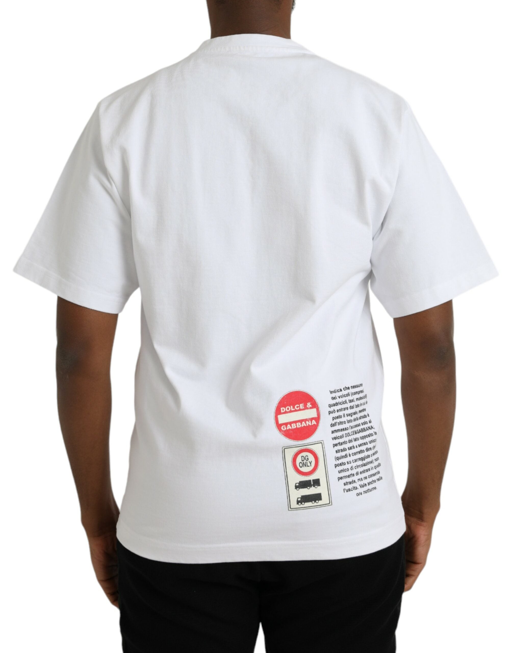 Dolce & Gabbana Vit Amor Heart Bomull Rundringad Kortärmad T-shirt