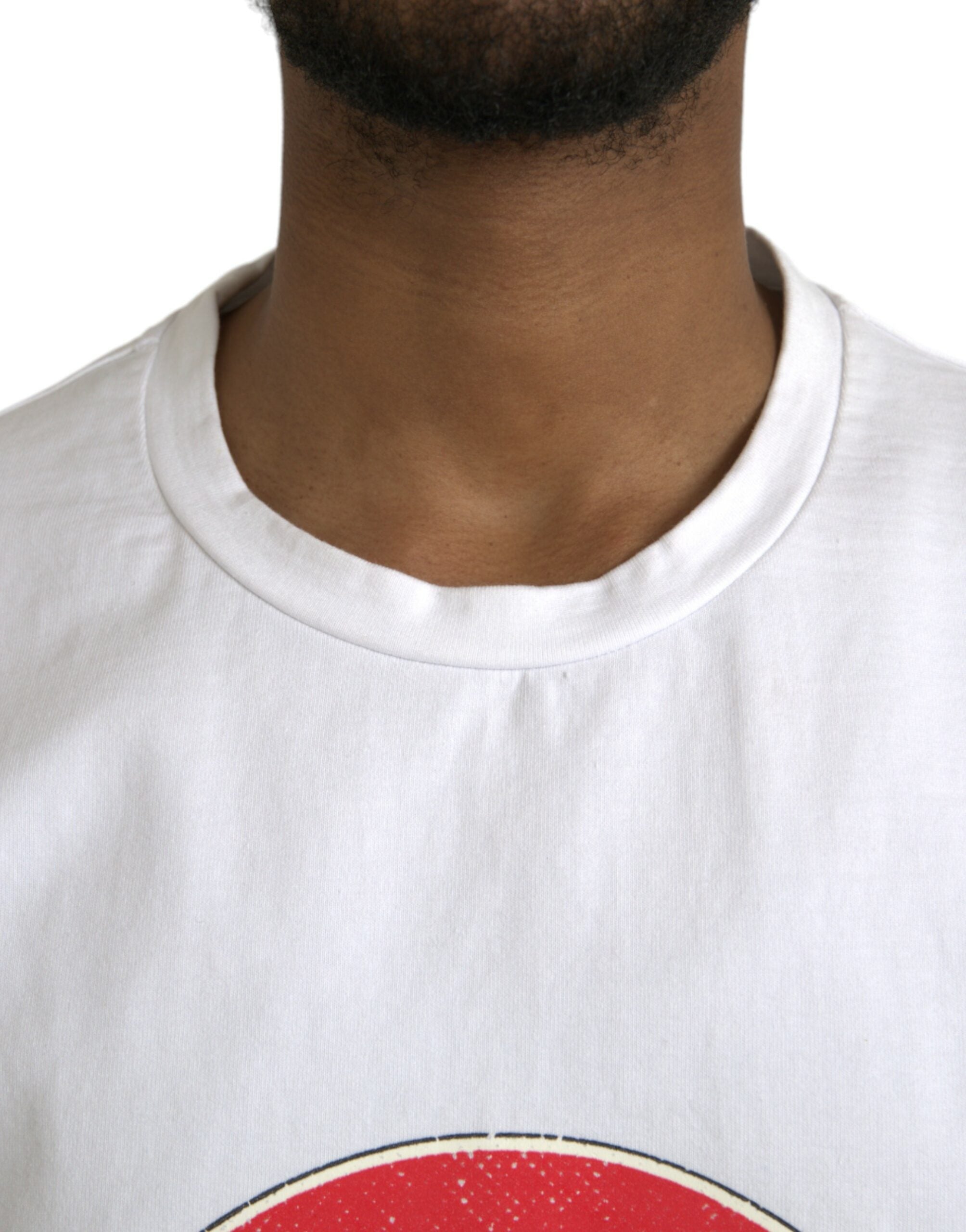 Dolce & Gabbana Vit Amor Heart Bomull Rundringad Kortärmad T-shirt