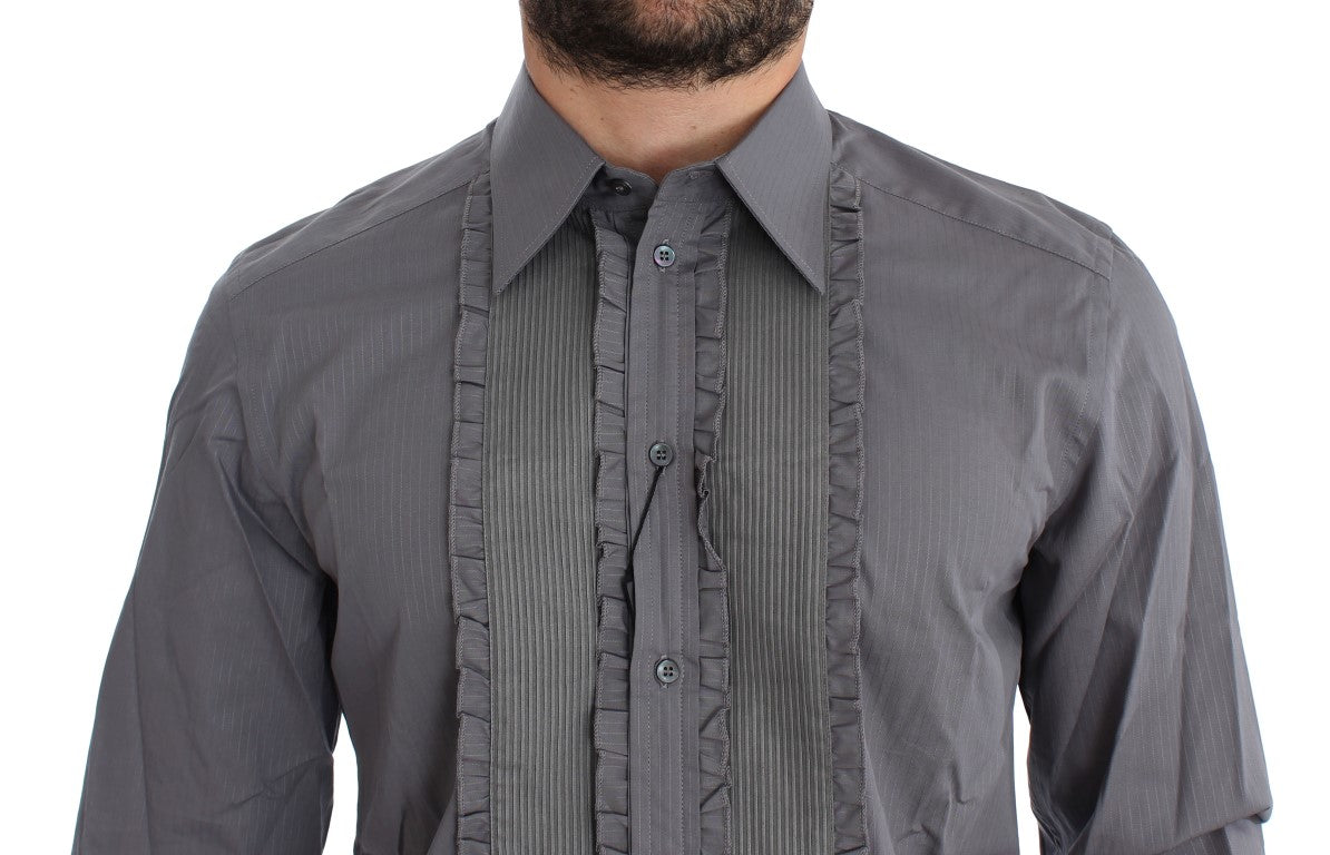 Dolce & Gabbana Lila Torero GULD Slim Fit Skjorta