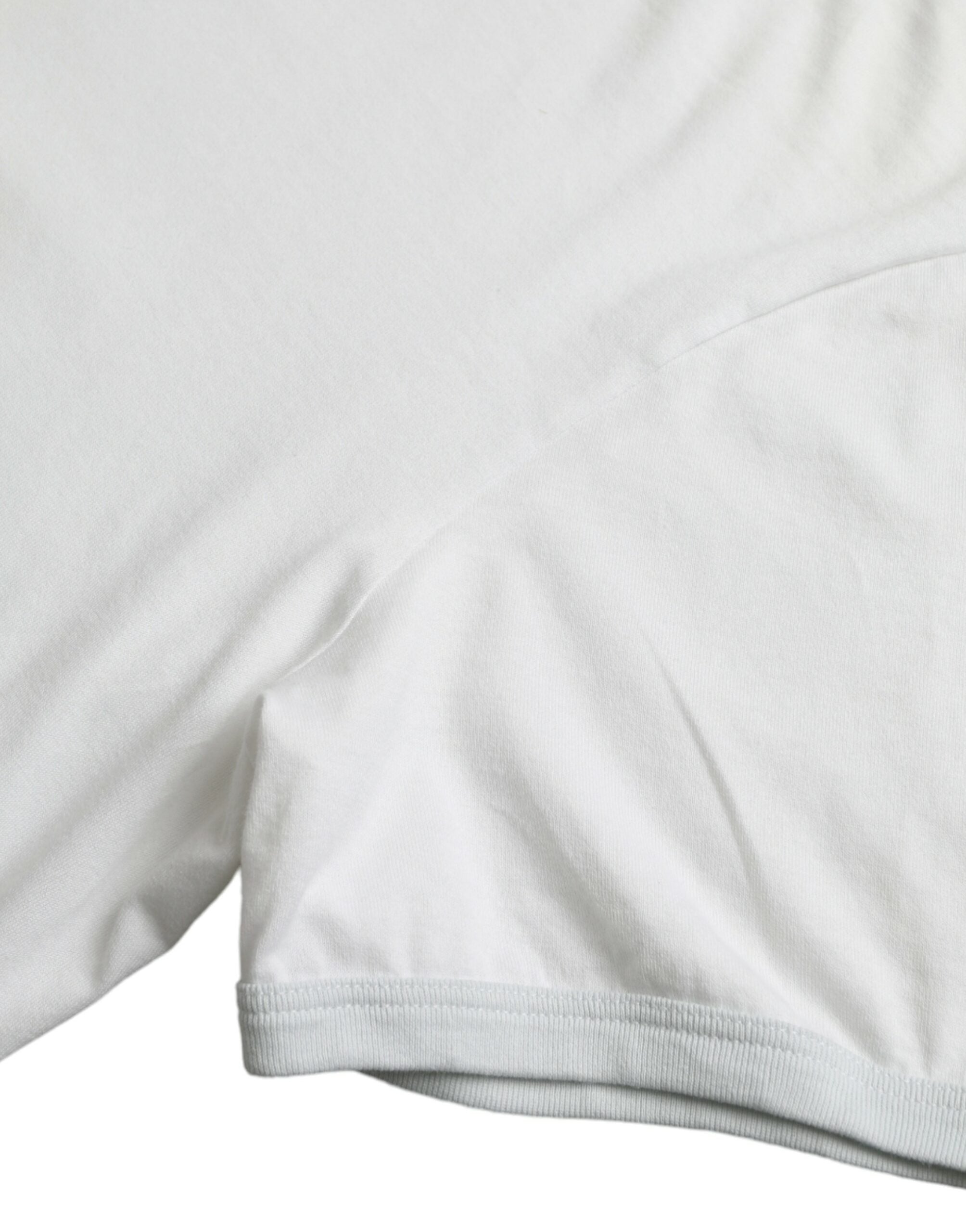 Dolce & Gabbana Vit bomulls-t-shirt med rund hals och kort ärm
