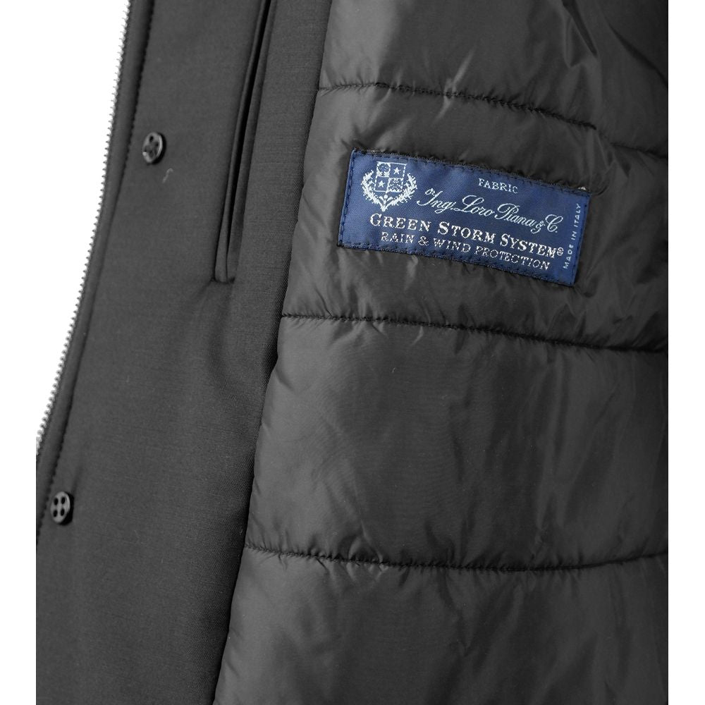 Made in Italy Black Wool Men&