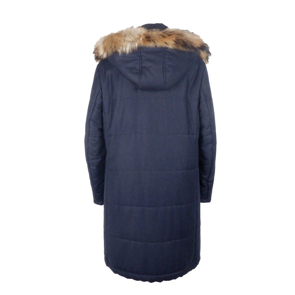 Made in Italy Blue Wool Men&