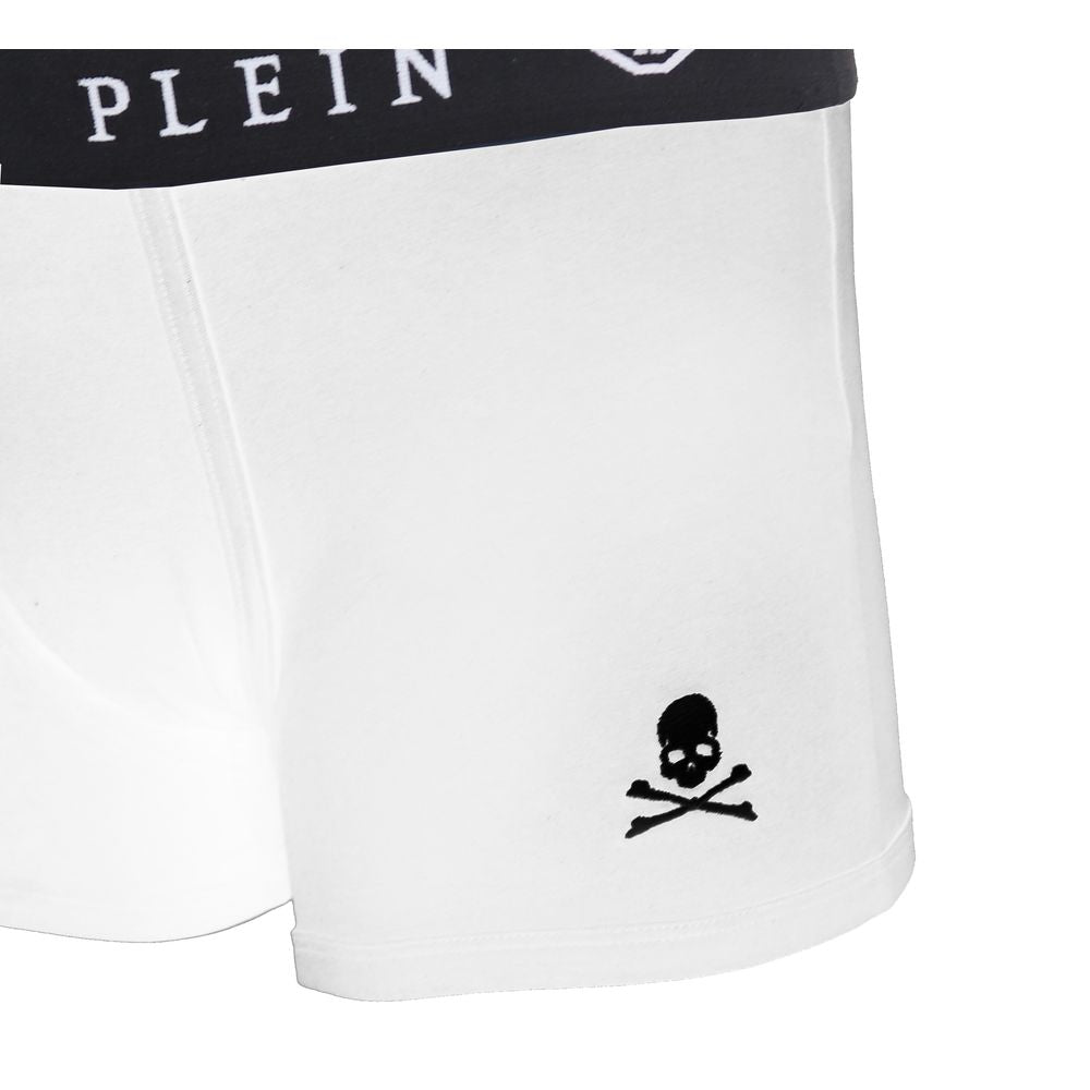 Philipp Plein vita bomullsboxershorts för män