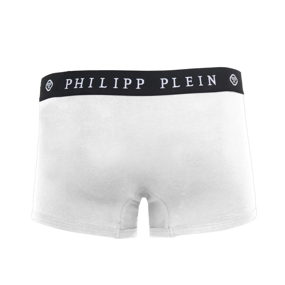 Philipp Plein vita bomullsboxershorts för män