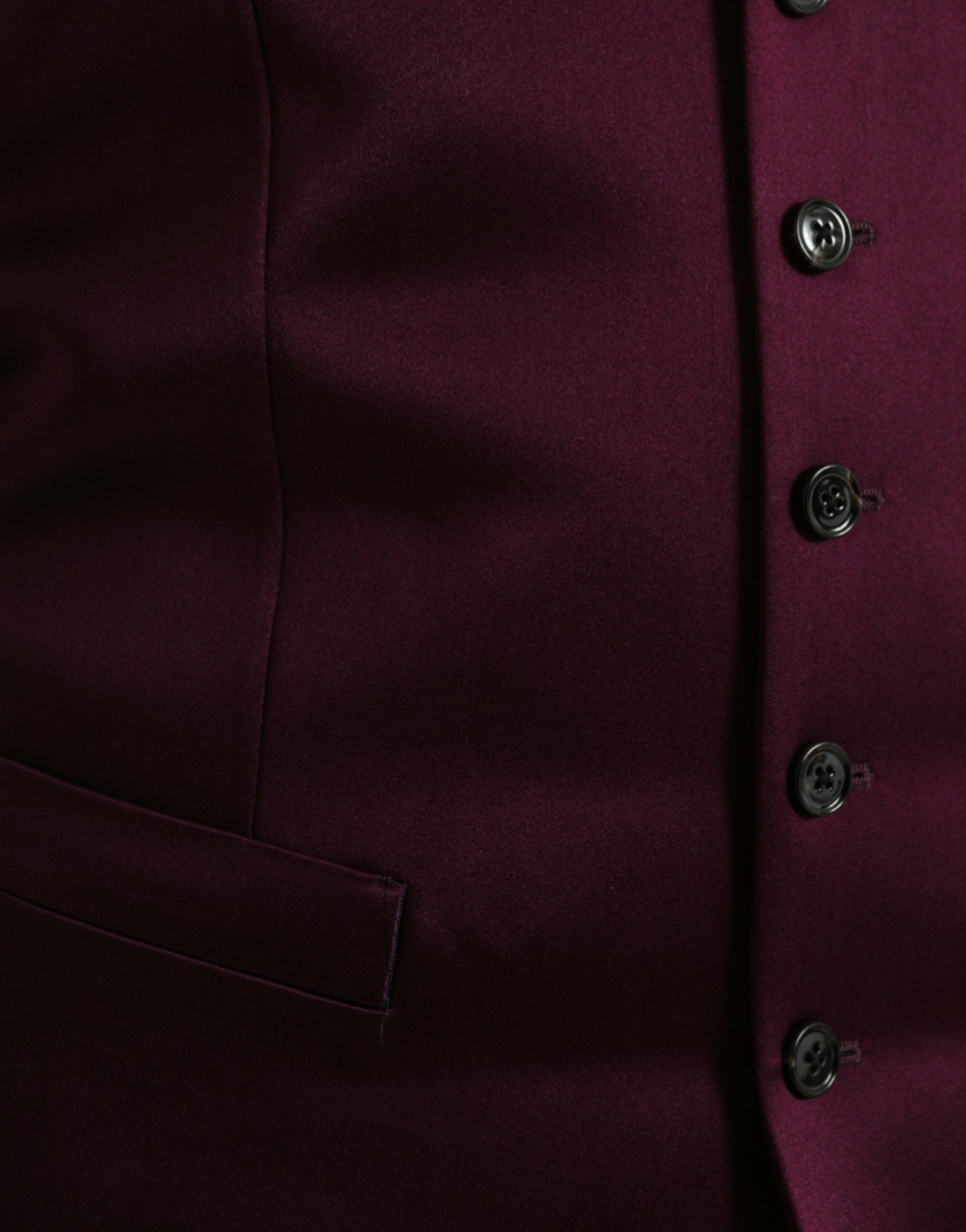 Dolce & Gabbana Rödbrun Satin Sidenväst Klänning Formell Väst