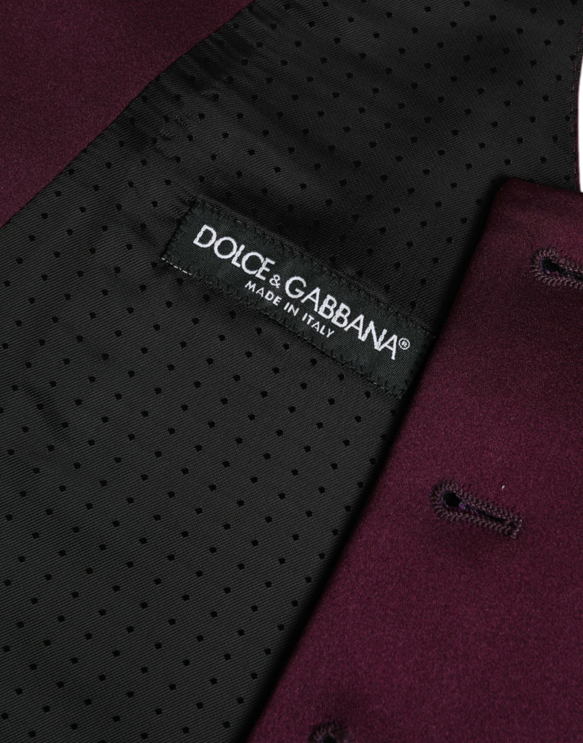 Dolce & Gabbana Rödbrun Satin Sidenväst Klänning Formell Väst