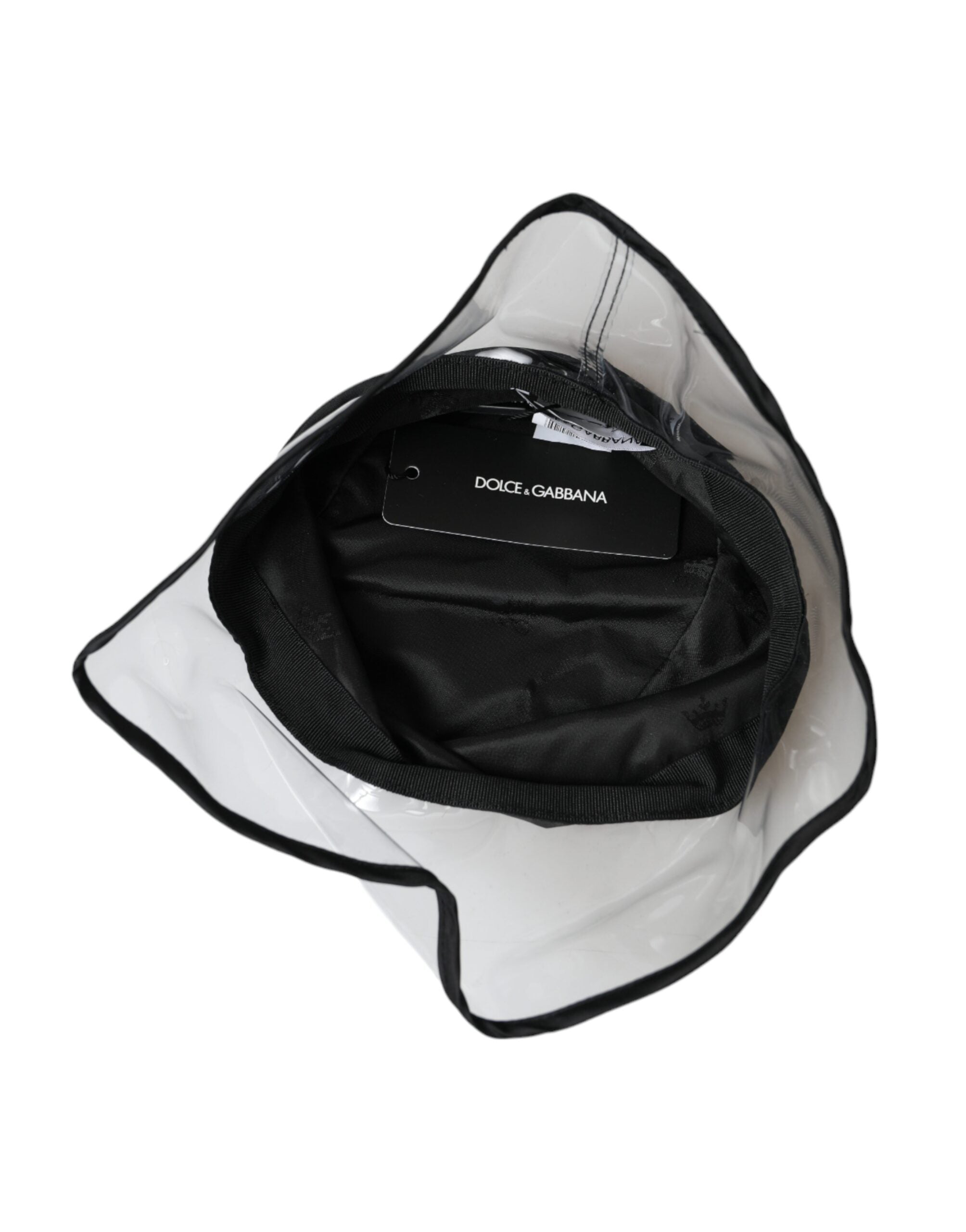 Dolce & Gabbana Svart Polyester Plast Bucket Hat Herr