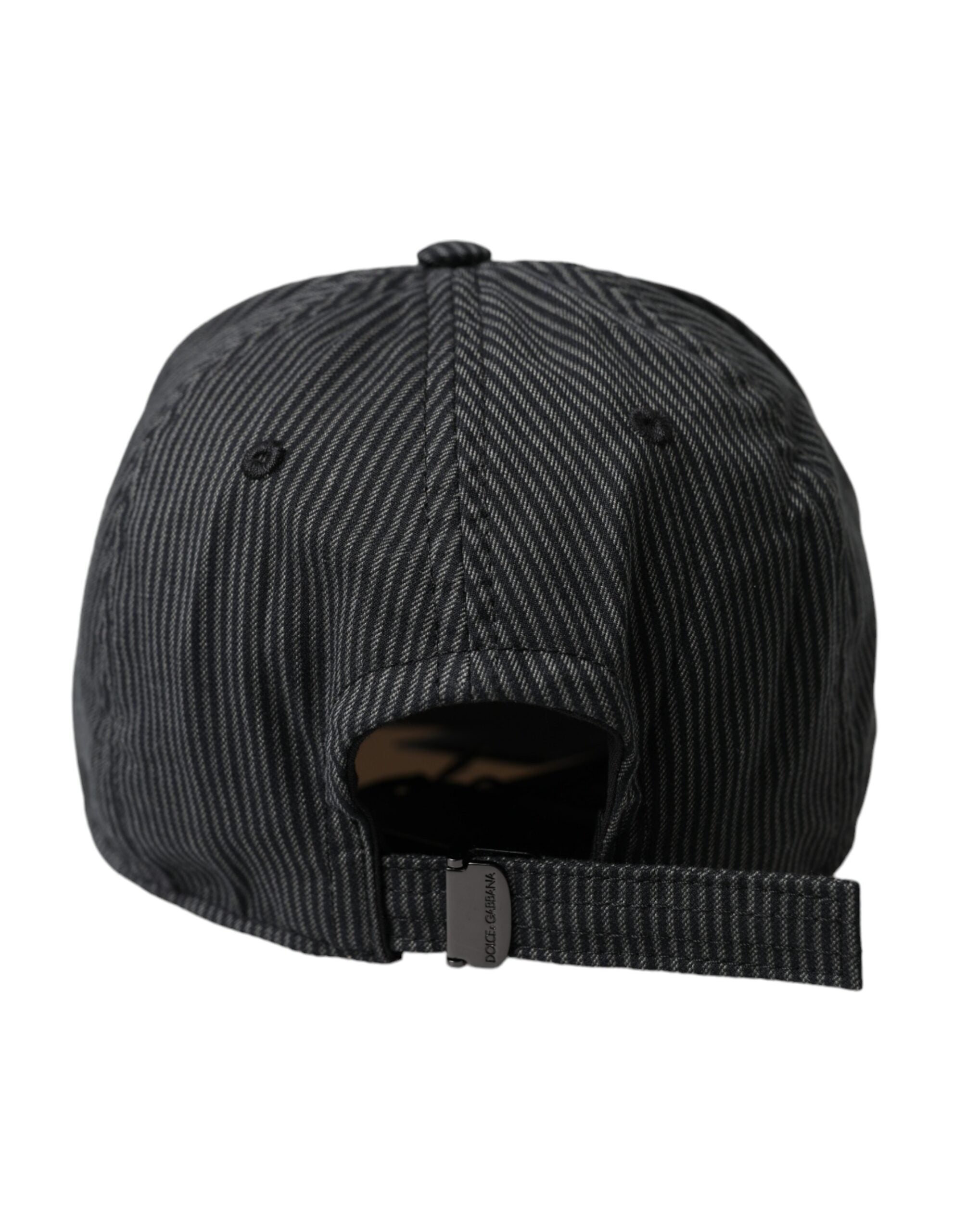 Dolce & Gabbana Svart Bomullsutsmyckad Baseballkeps Herr