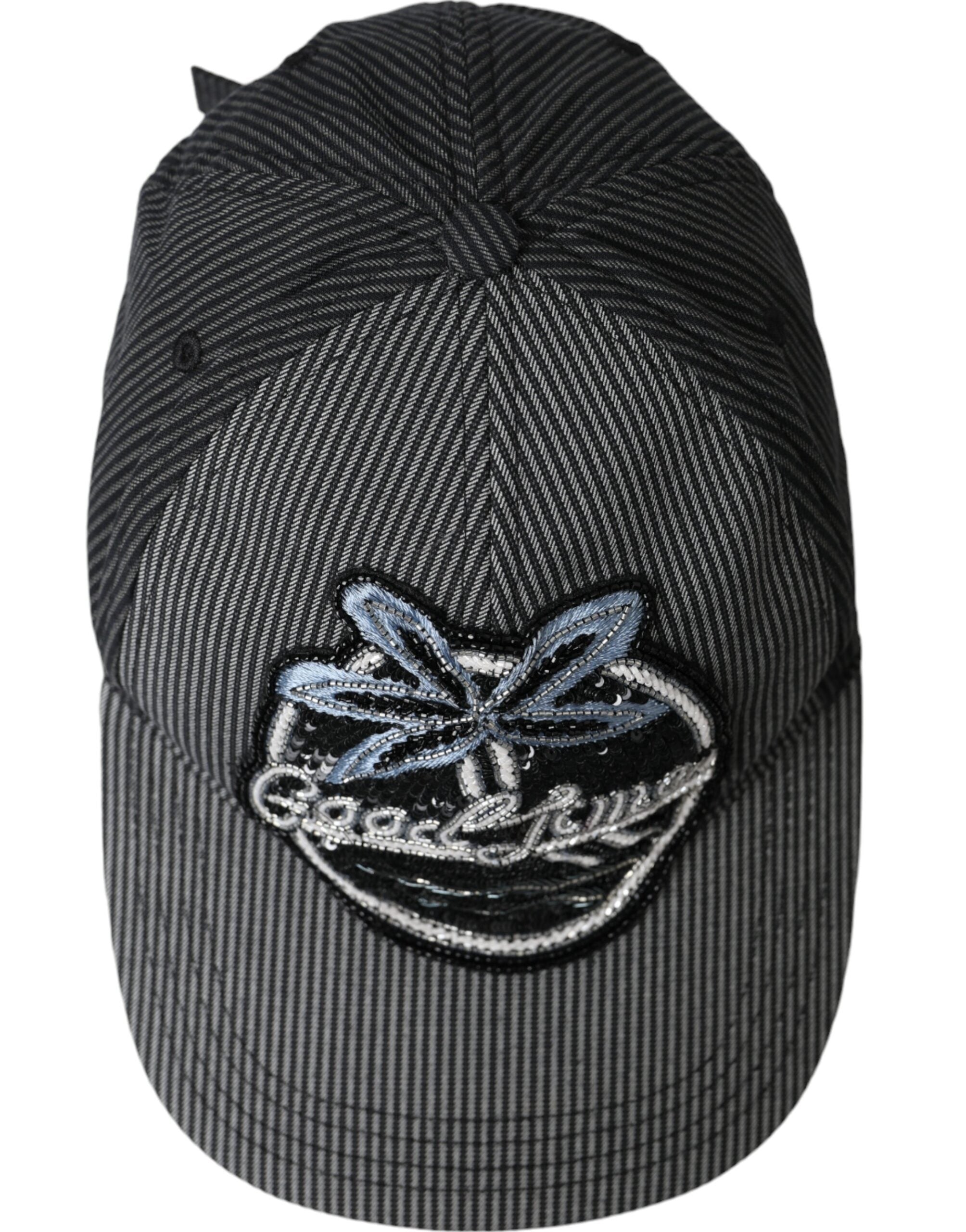 Dolce & Gabbana Svart Bomullsutsmyckad Baseballkeps Herr