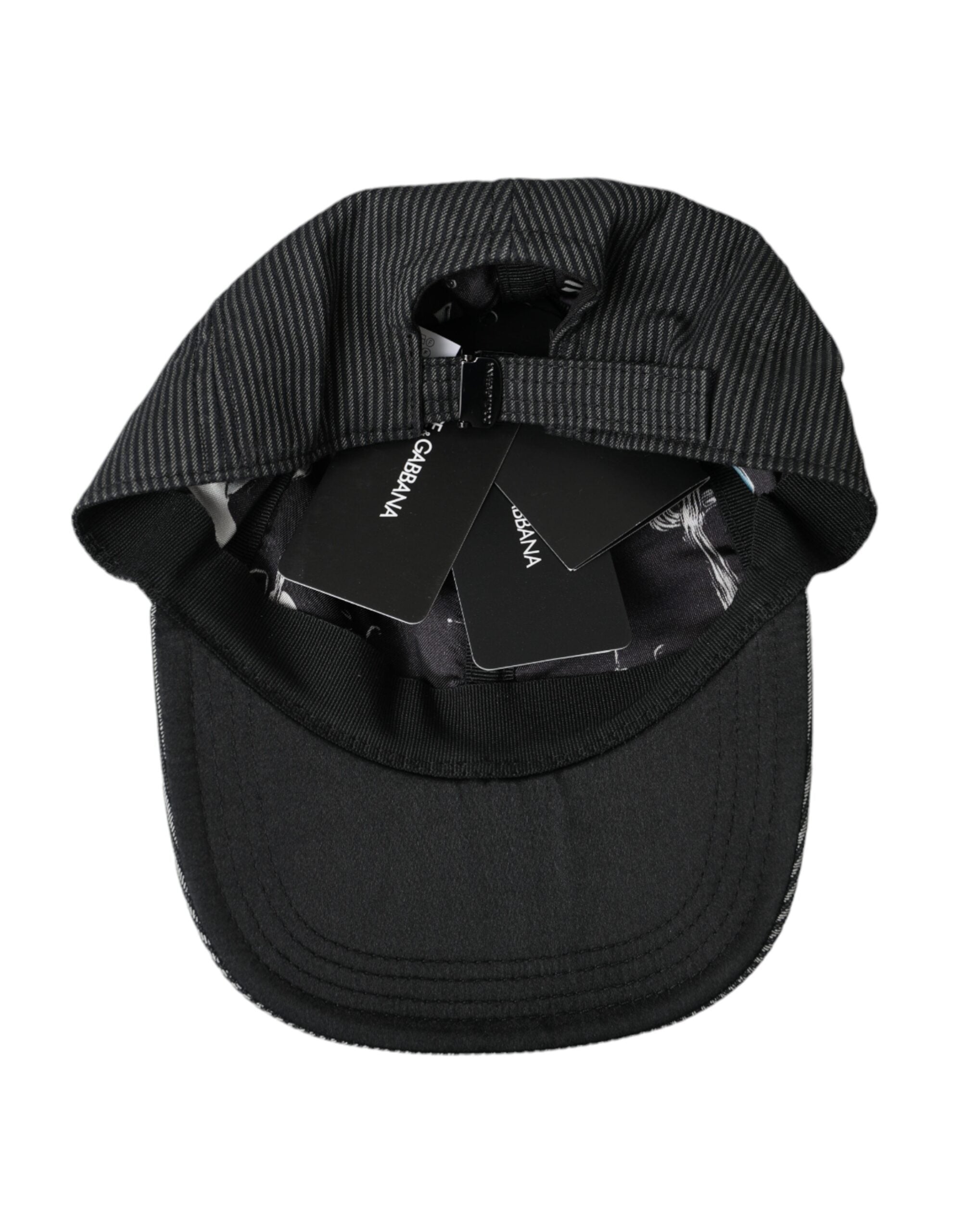 Dolce & Gabbana Svart Bomullsutsmyckad Baseballkeps Herr