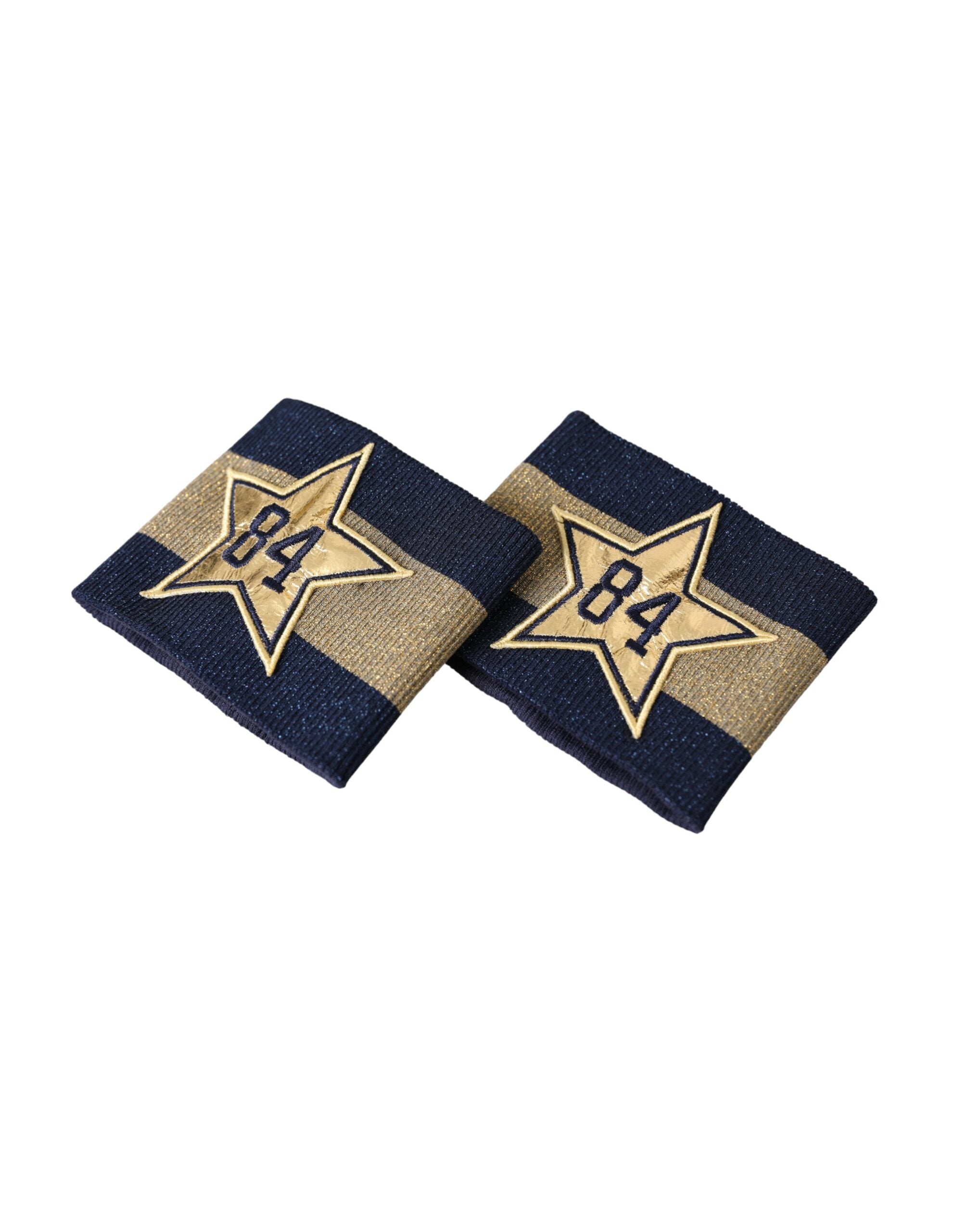 Dolce & Gabbana Svart Guld Logo Star 84 Viskosarmband