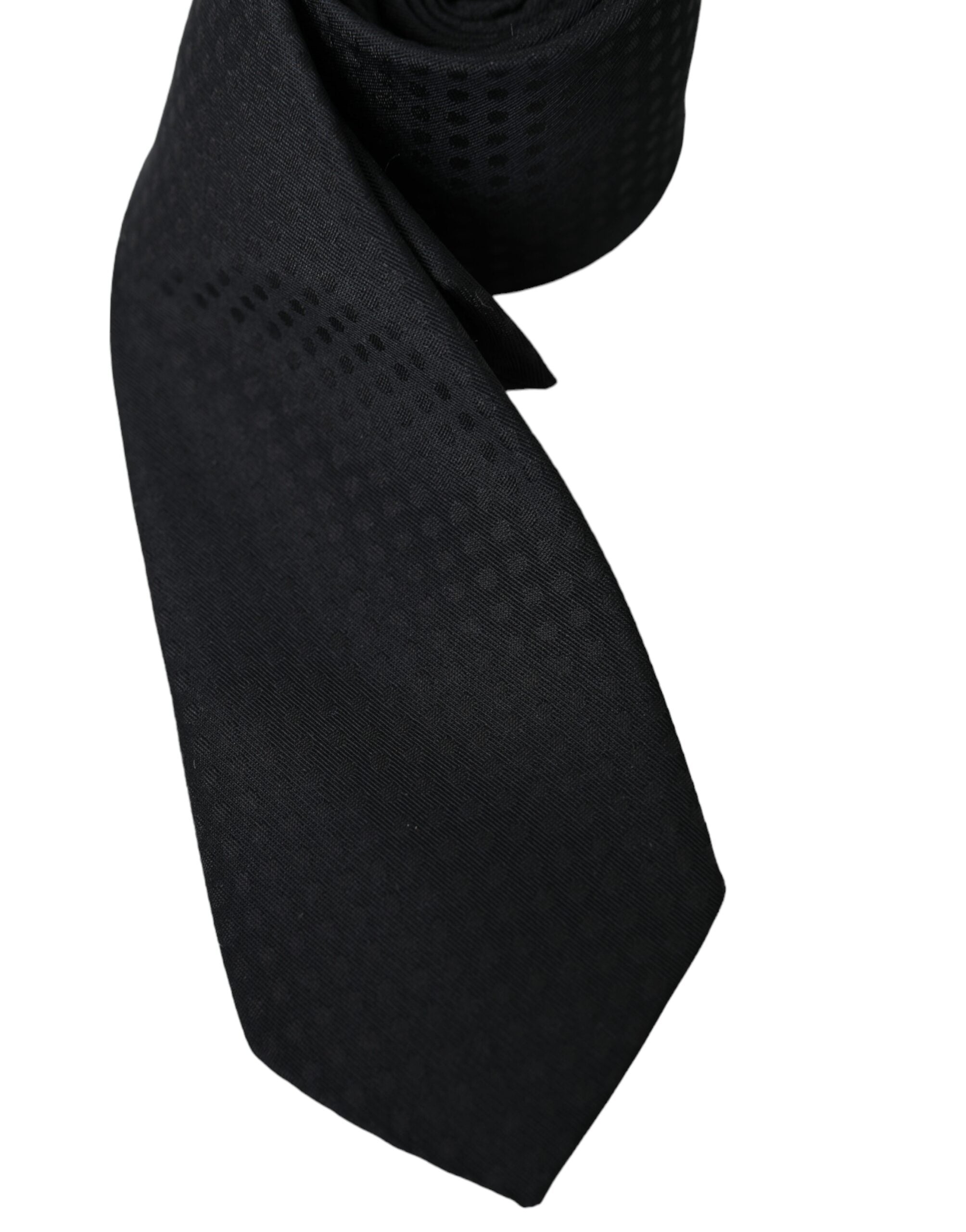 Dolce & Gabbana Svart ansiktsmask med justerbar slips i 100 % siden