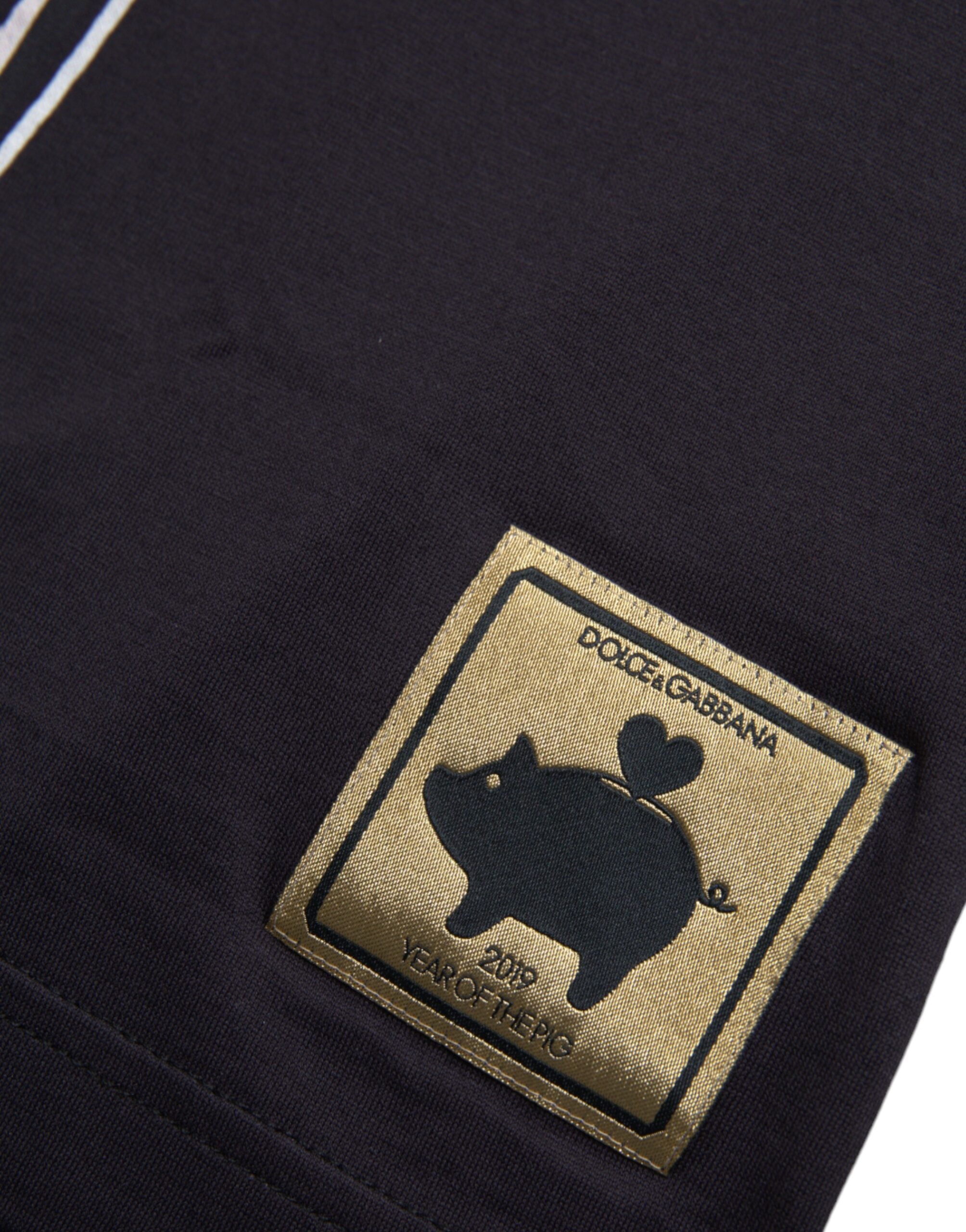 Dolce & Gabbana svart bomull 2019 Grisens år T-shirt