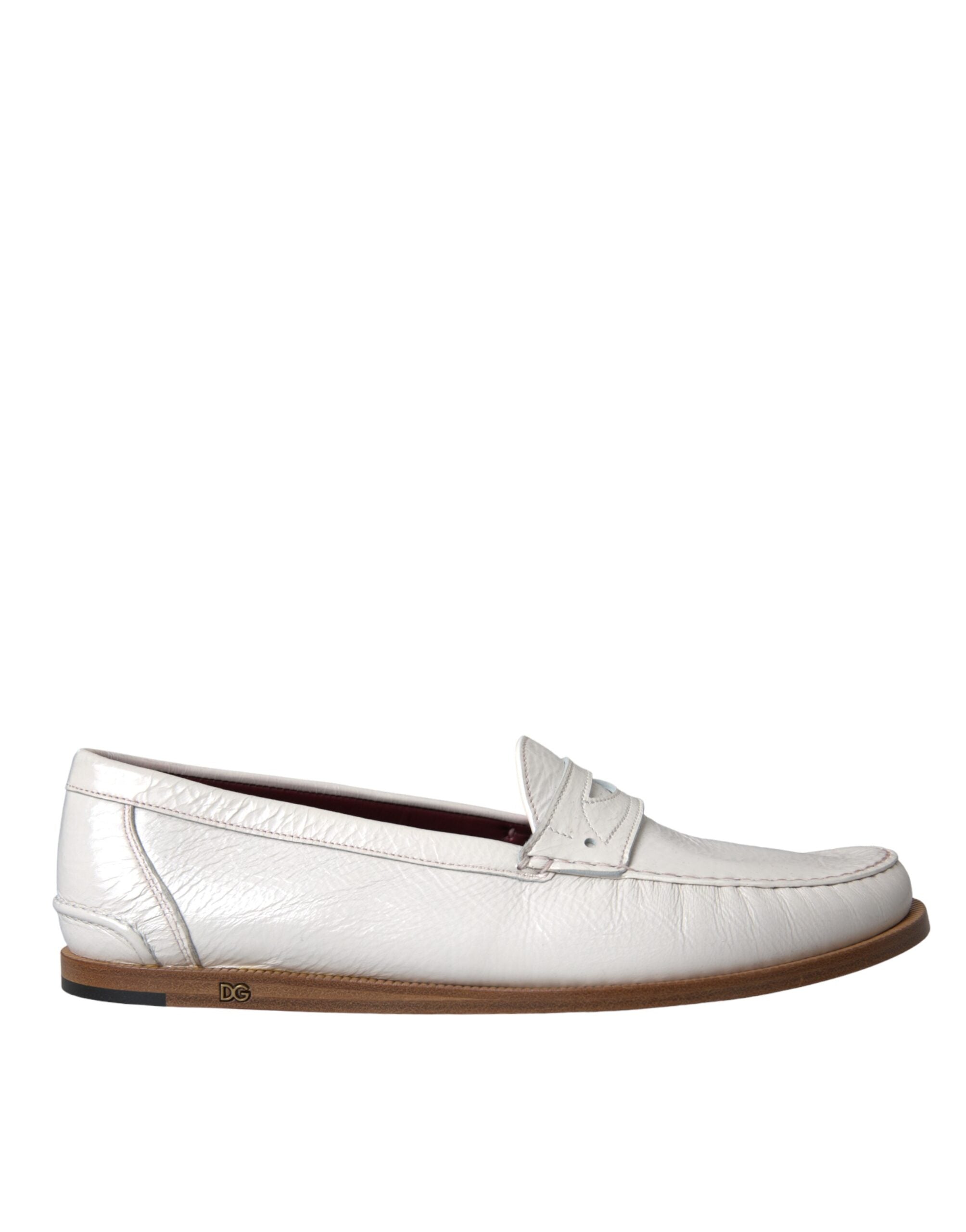 Dolce & Gabbana Vita Läder Slip On Mocassin Loafers Skor