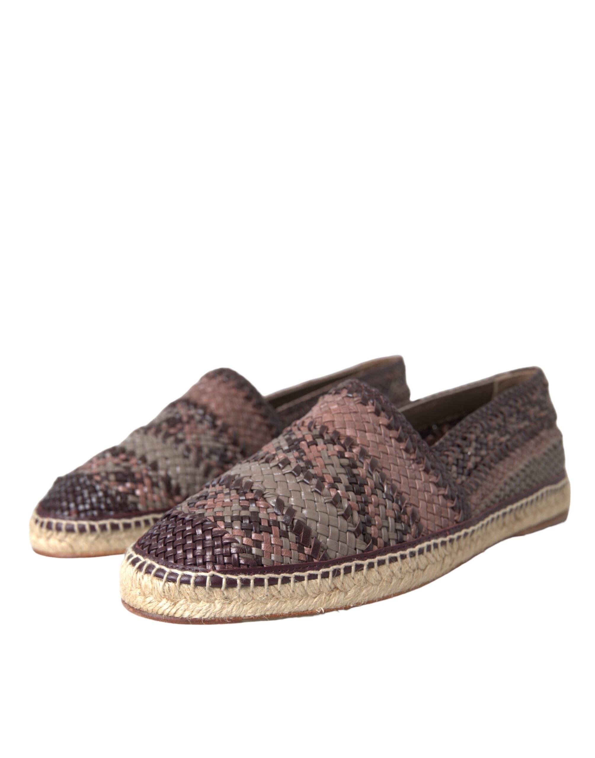 Dolce & Gabbana Bruna Buffalo Läder Espadriller Flats Skor