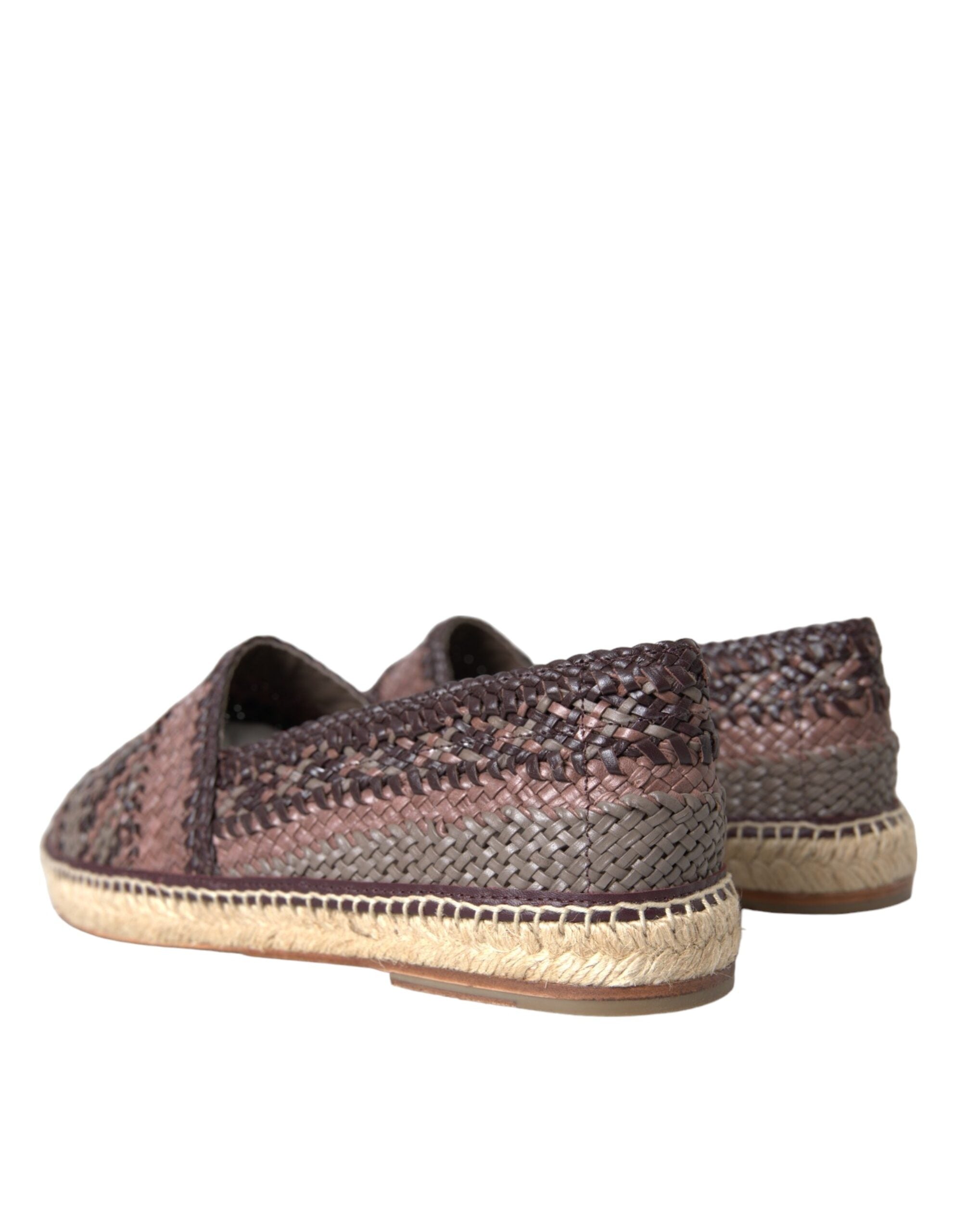 Dolce & Gabbana Bruna Buffalo Läder Espadriller Flats Skor
