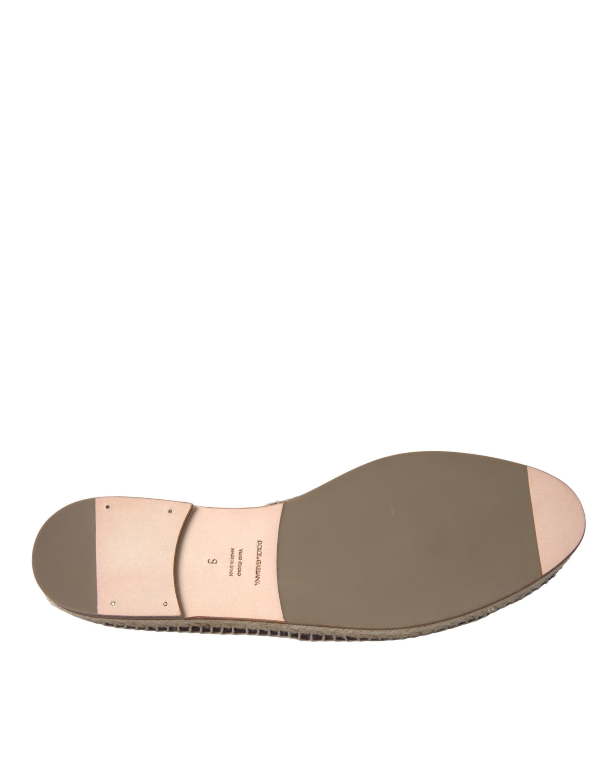 Dolce & Gabbana Bruna Buffalo Läder Espadriller Flats Skor