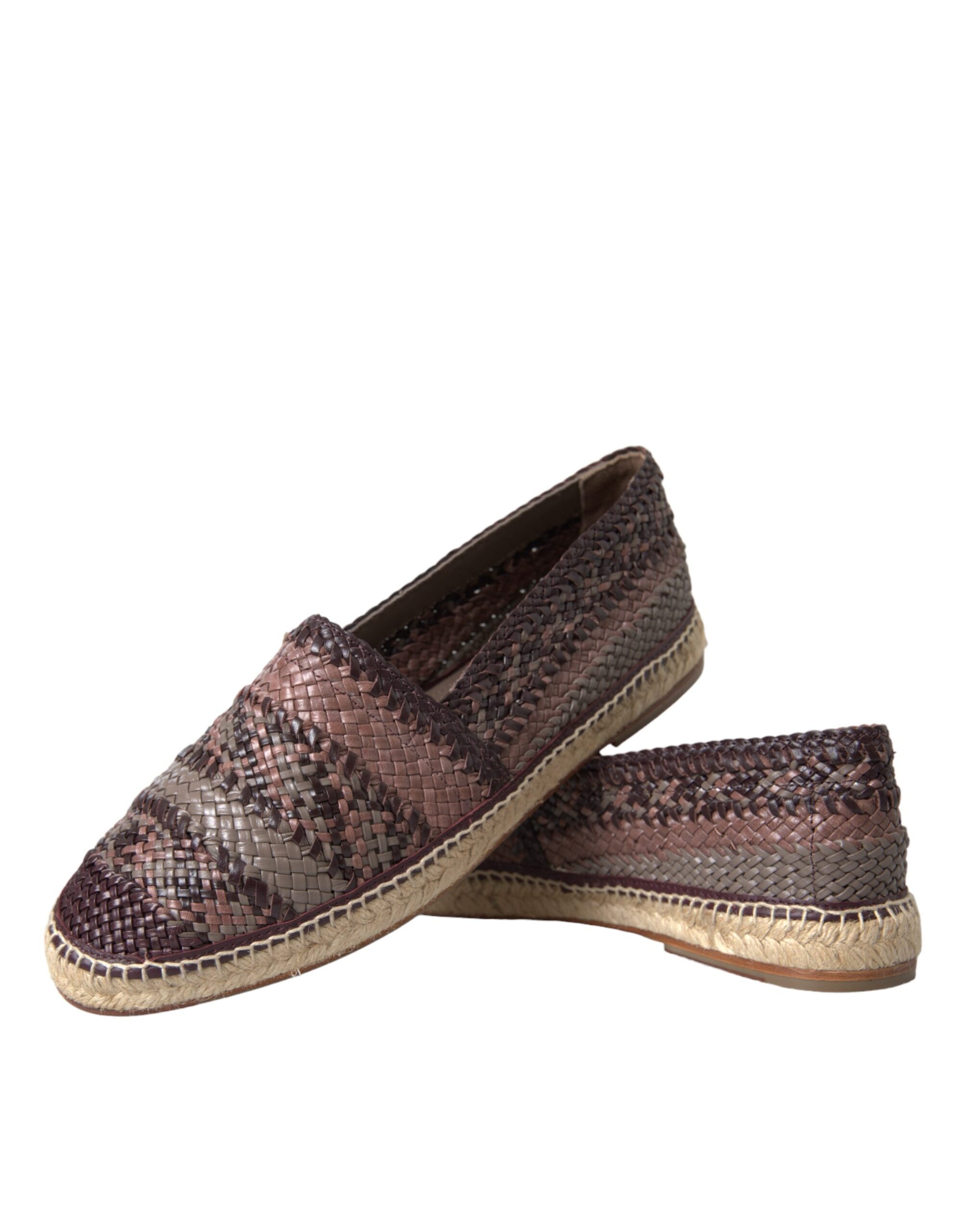 Dolce & Gabbana Bruna Buffalo Läder Espadriller Flats Skor