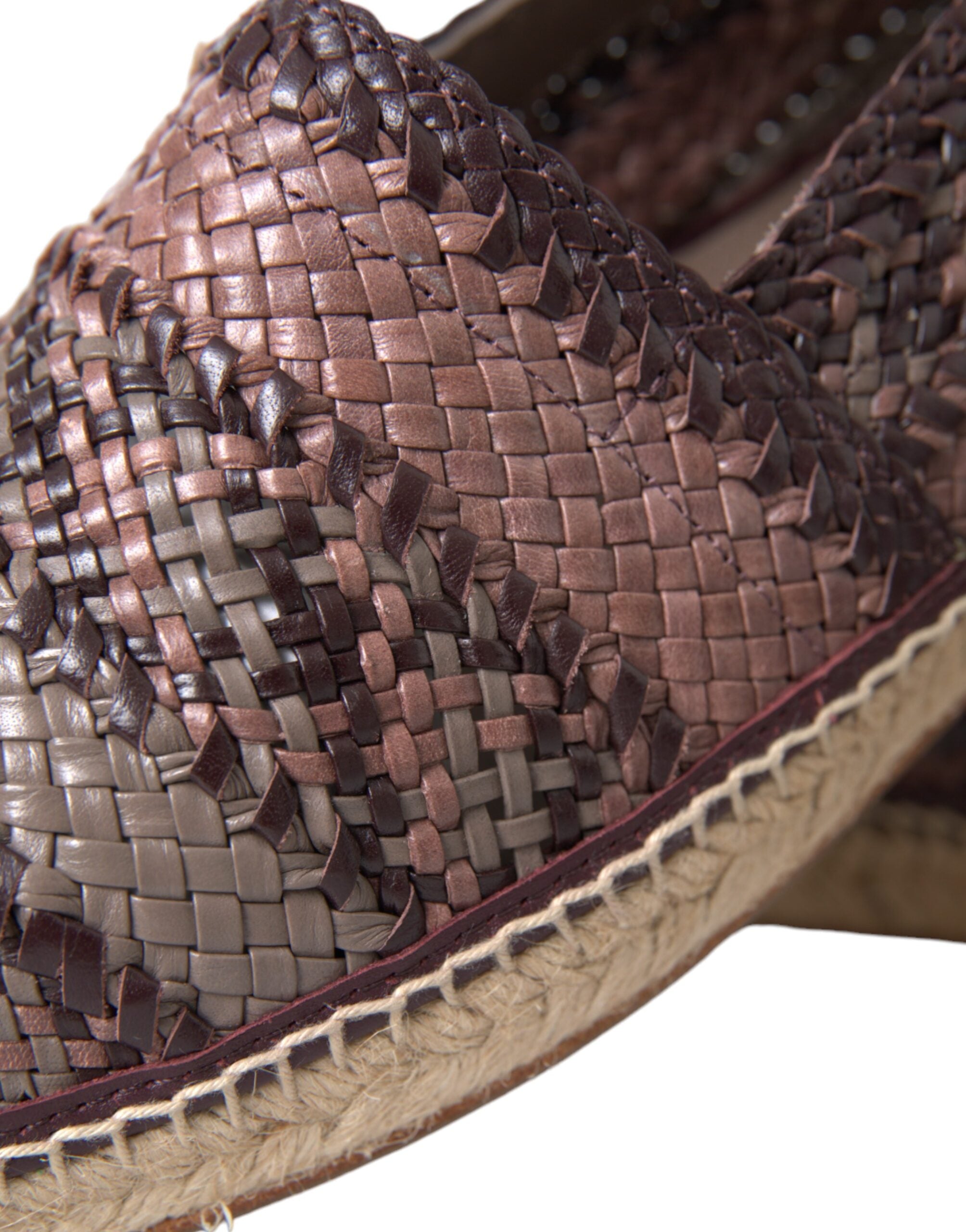 Dolce & Gabbana Bruna Buffalo Läder Espadriller Flats Skor
