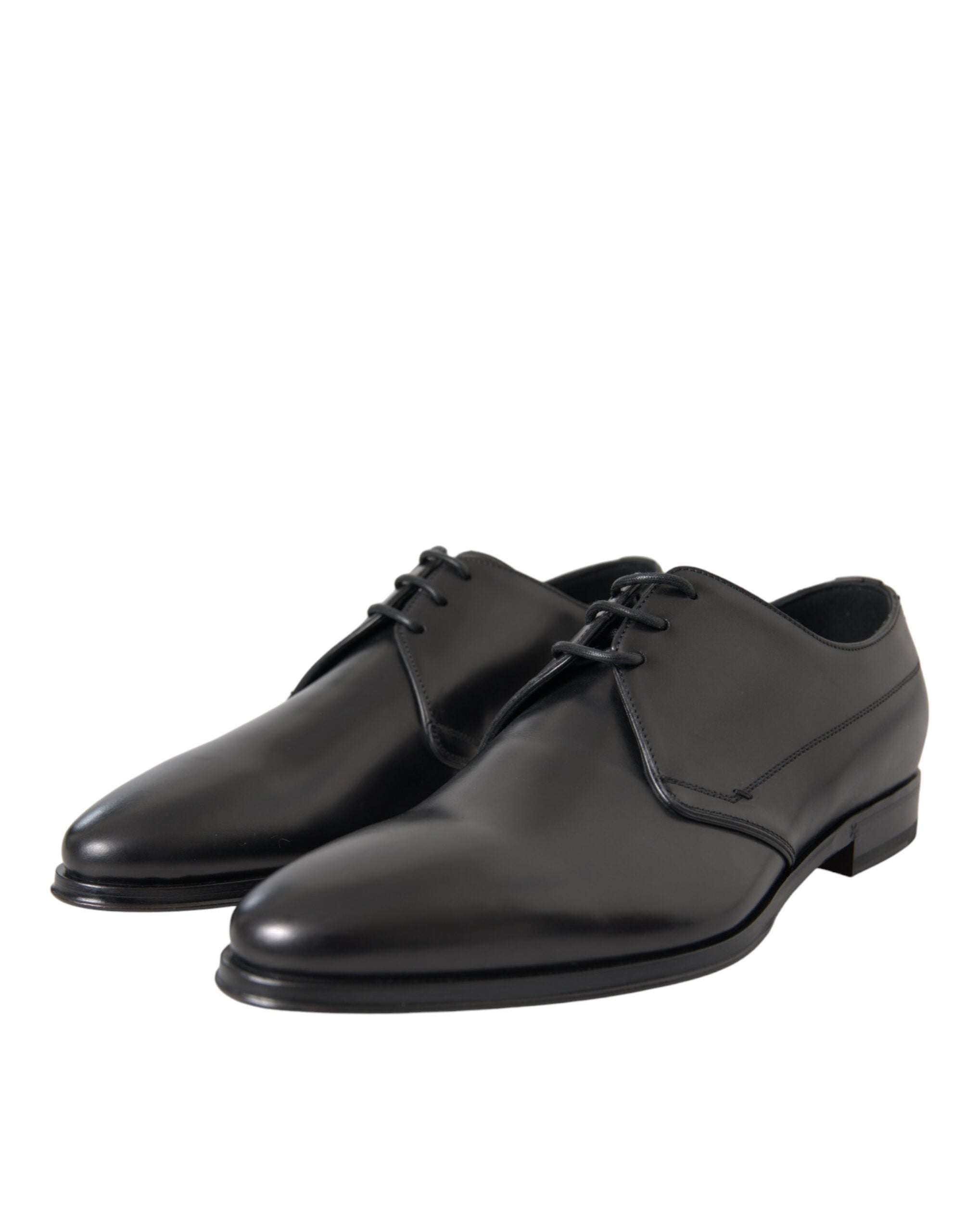 Dolce & Gabbana Svarta Läder Derby Formella Klädskor Herr