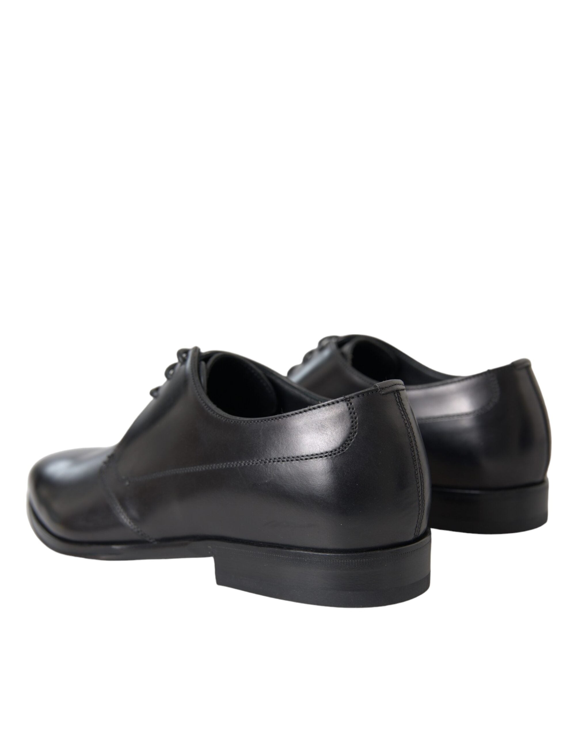 Dolce & Gabbana Svarta Läder Derby Formella Klädskor Herr